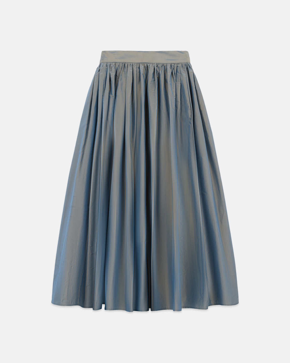 Made-in-USA Women's Sea Glass Silk Taffeta Ball Skirt