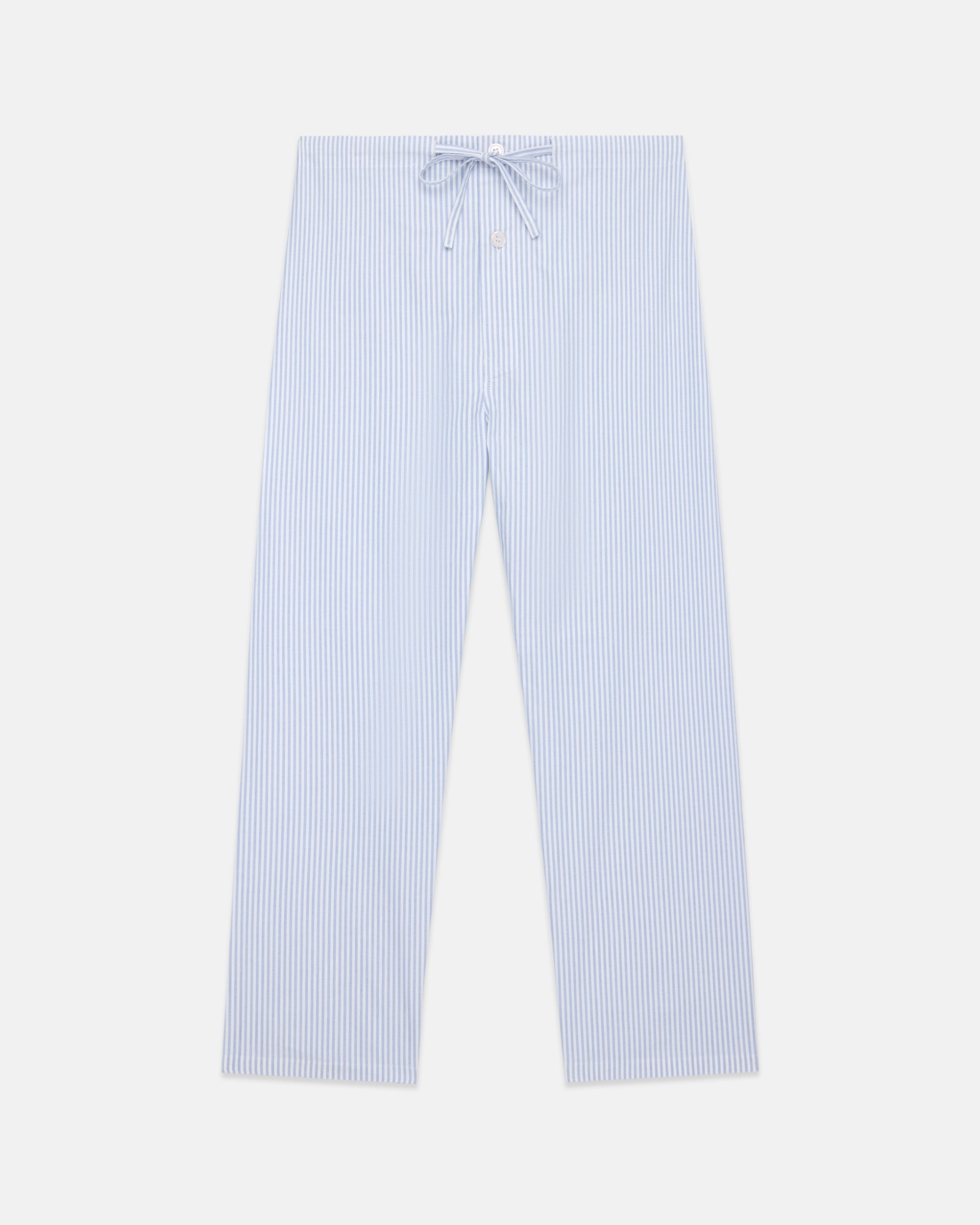 Made-in-Canada Blue University Stripe Cotton Oxford Cloth Pajamas