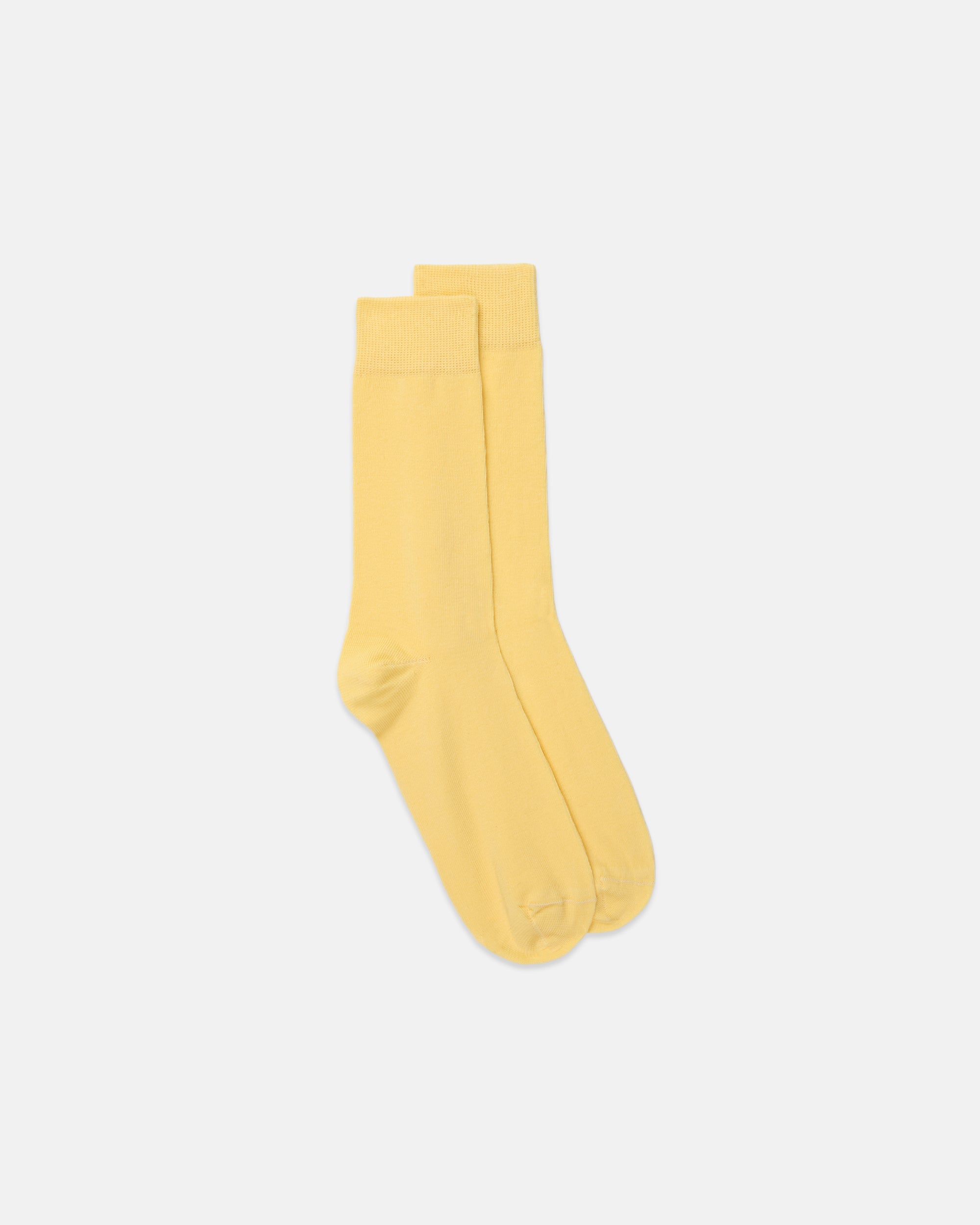 Yellow Cotton Crew Socks