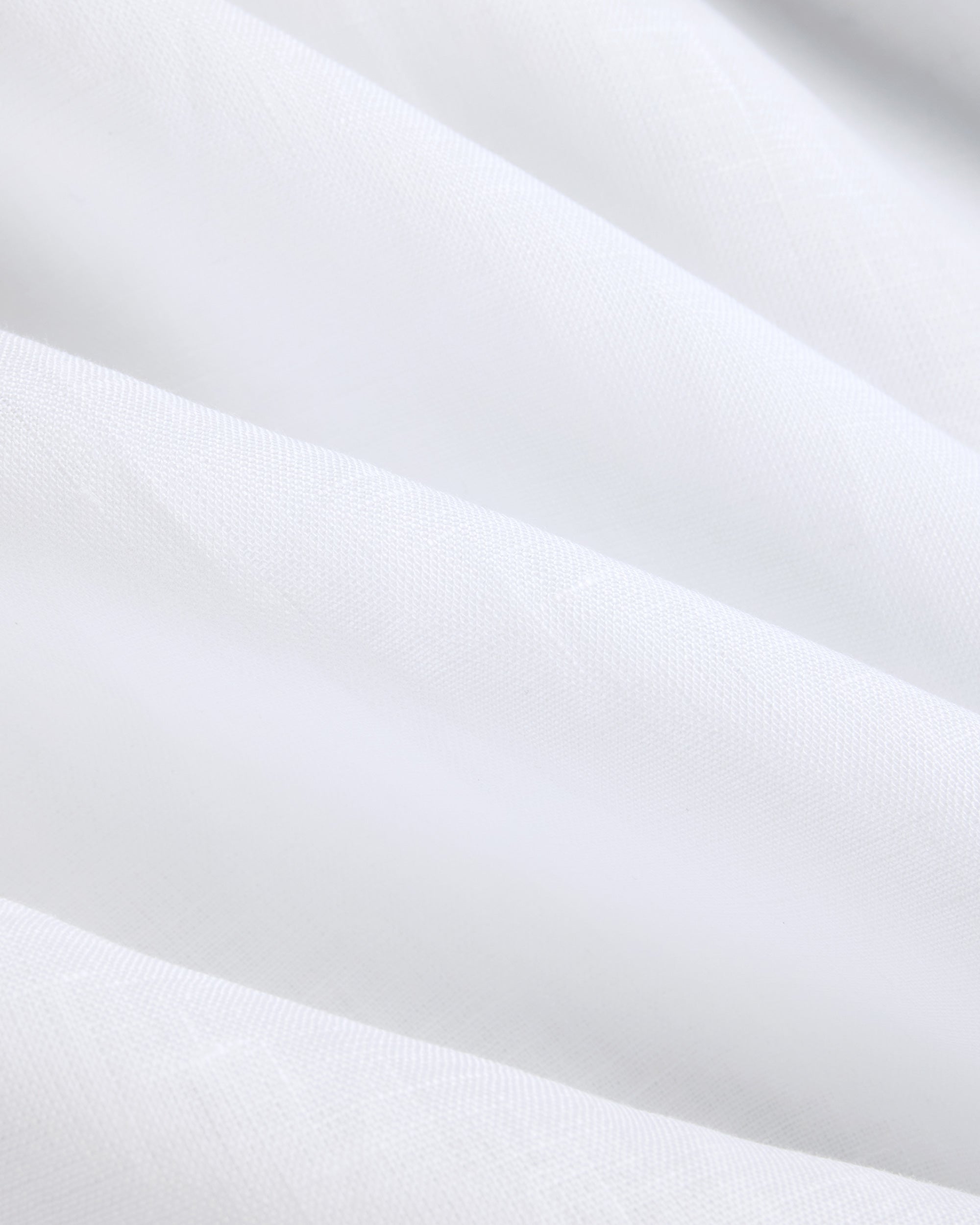 Made-in-USA Thomas Mason White Spread Collar Linen Shirt - Classic Fit