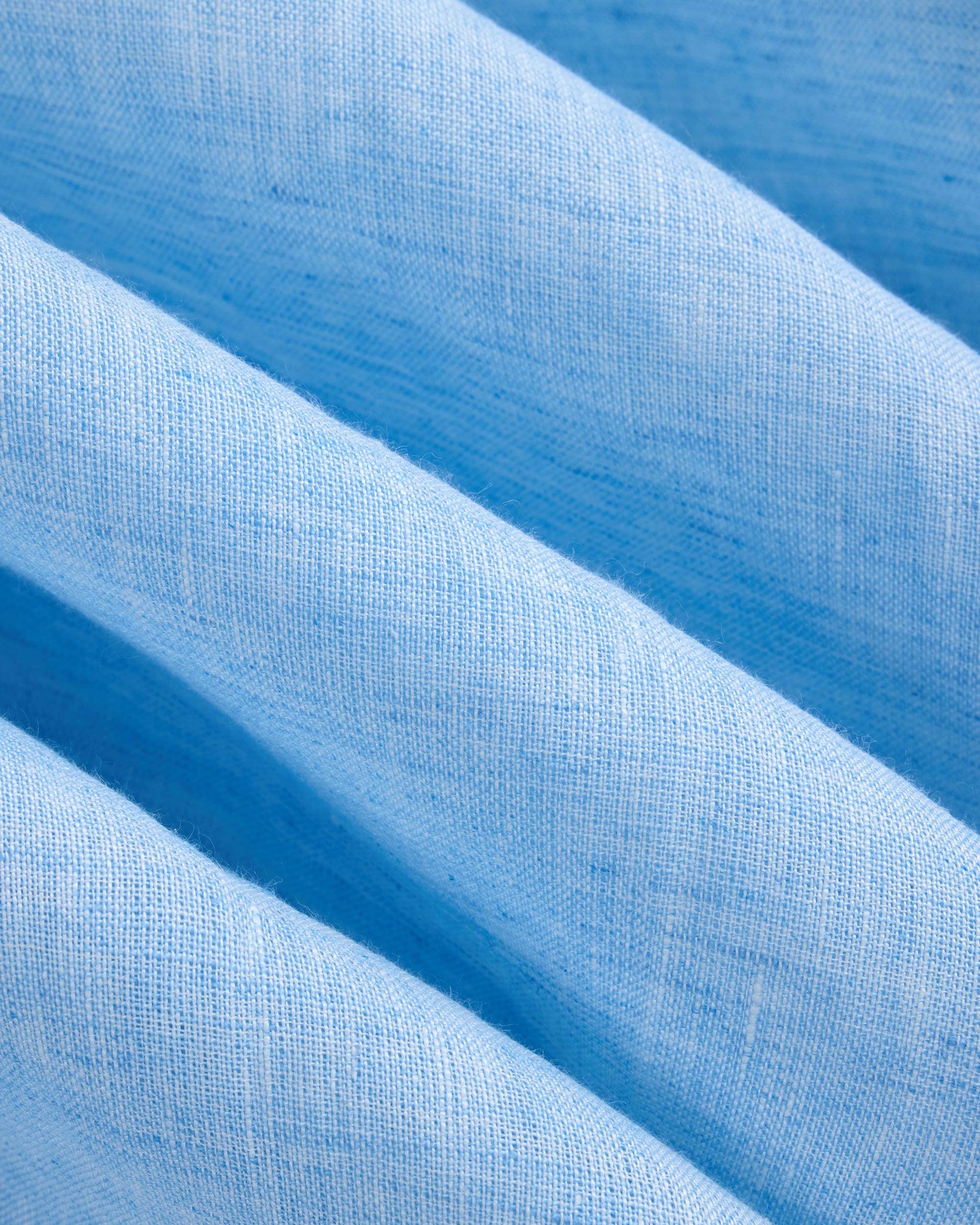 Made-in-USA Thomas Mason Light Blue Linen Shirt - Classic Fit