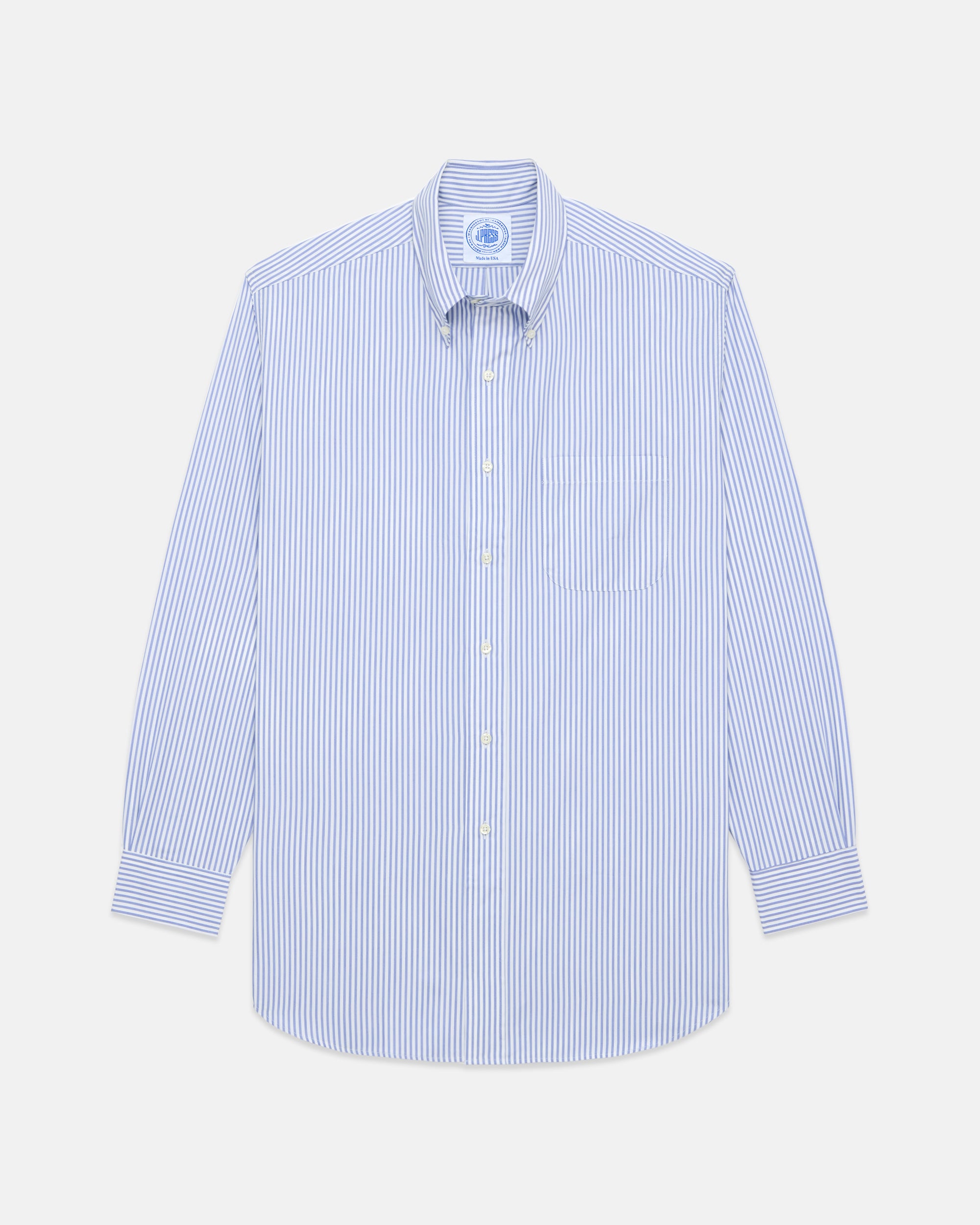 Made-in-USA Broadcloth Bengal Stripe Dress Shirt - Classic Fit