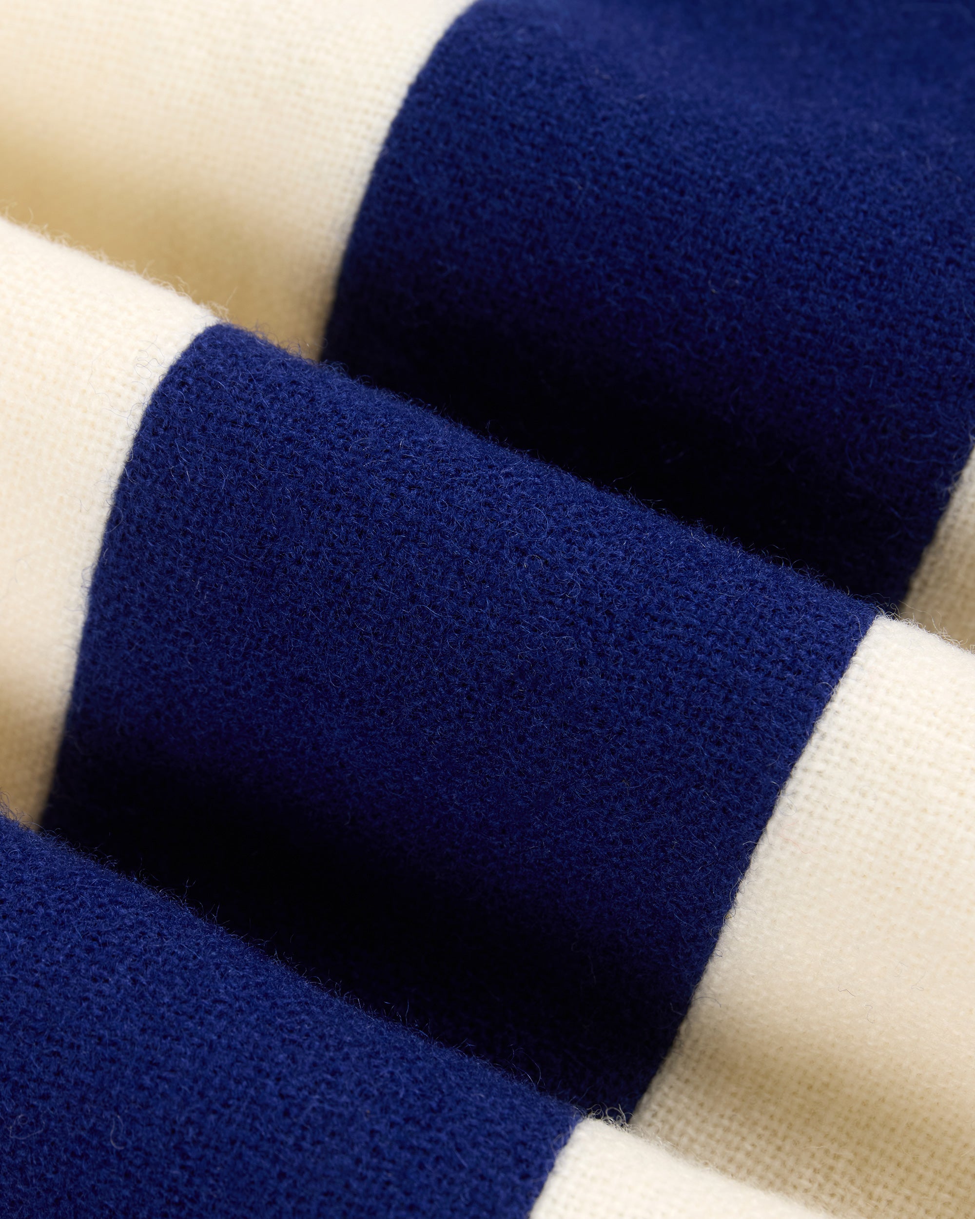 Made-in-England Navy & White Wool Schoolboy Muffler