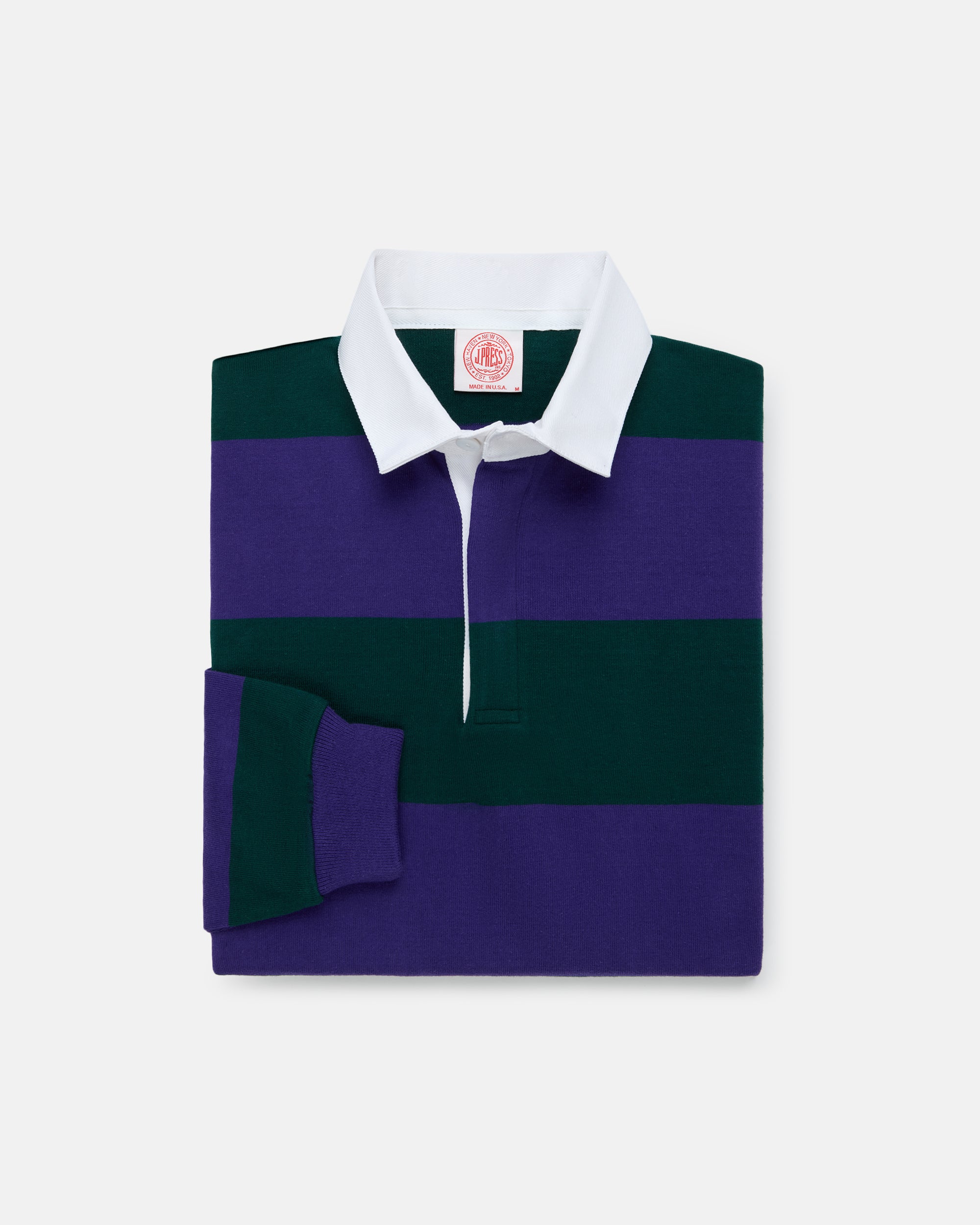 Made-in-USA Purple Guard Stripe Cotton Rugby