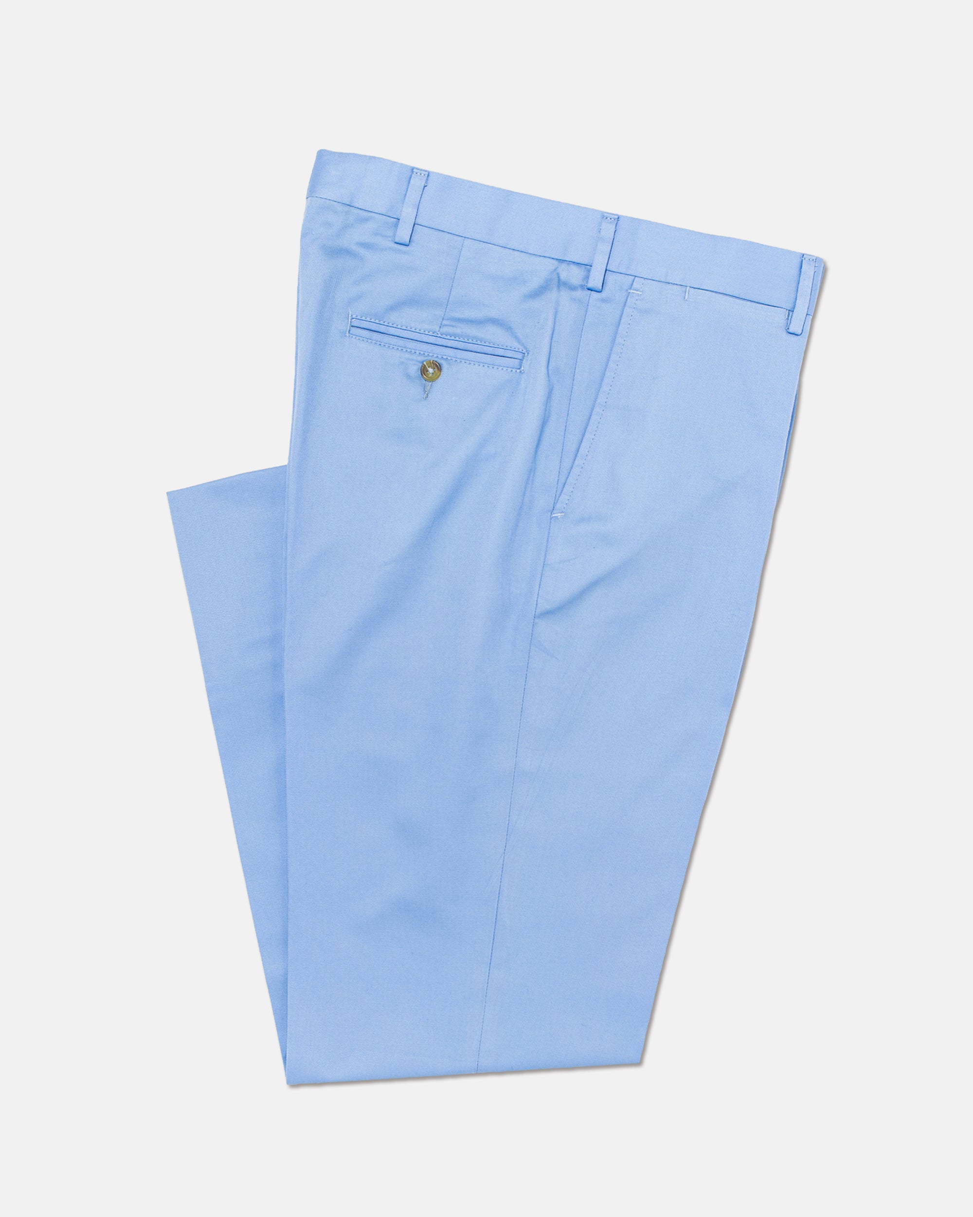Light Blue Washed Chino Twill Trouser