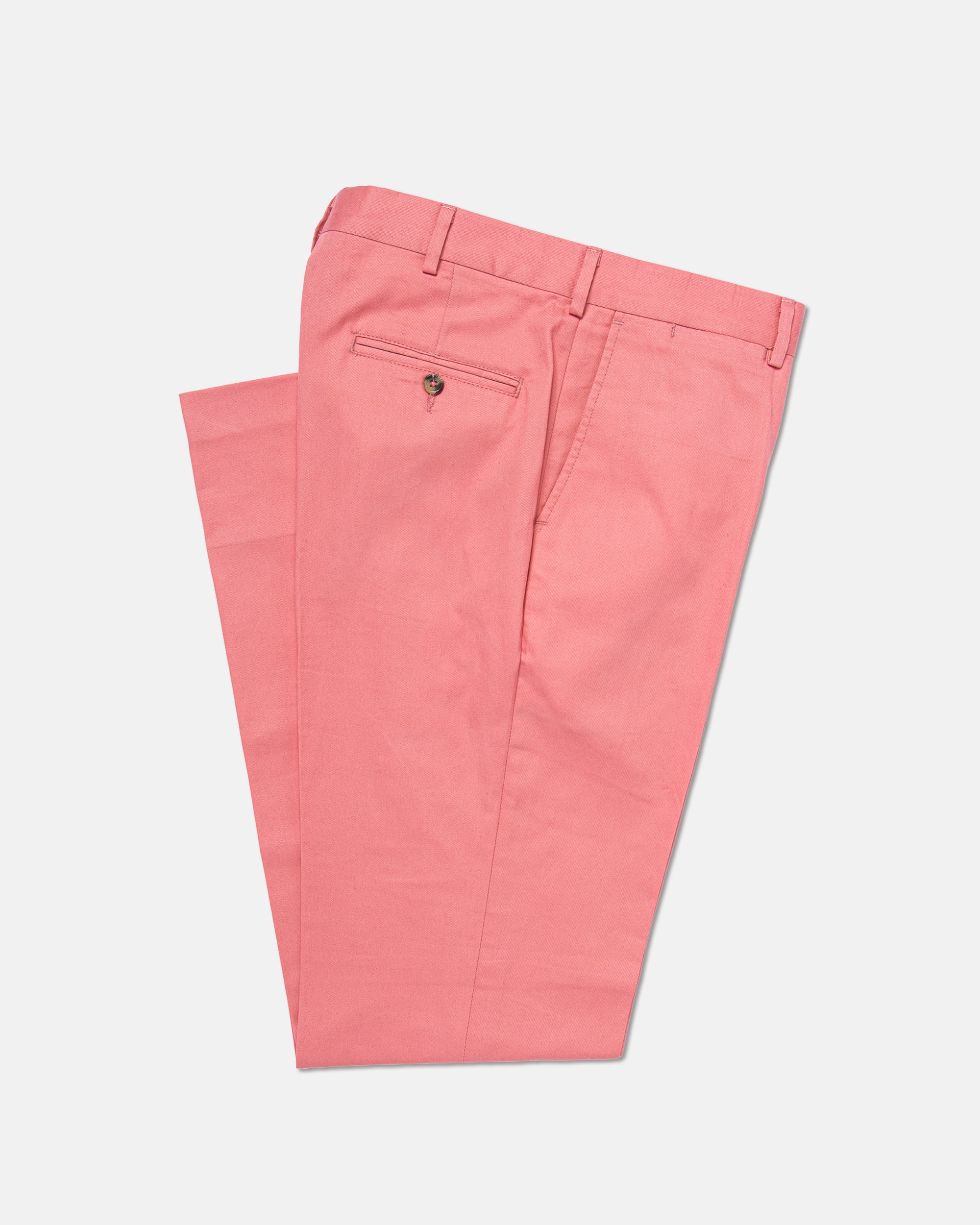 WASHED TWILL CHINO CLASSIC TROUSERS - PINK
