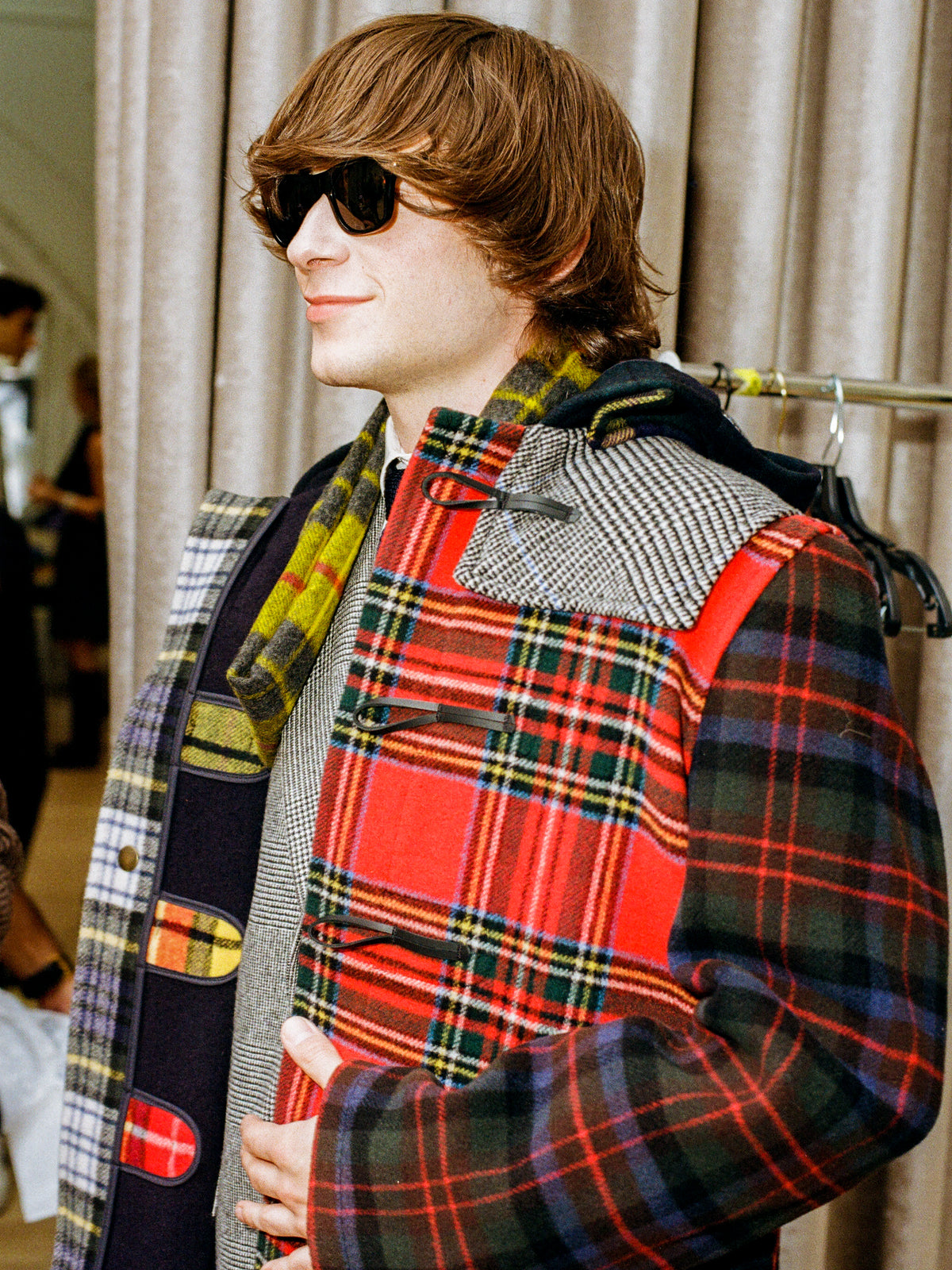 Made-in-England Fun Tartan Classic Morris Duffle Coat