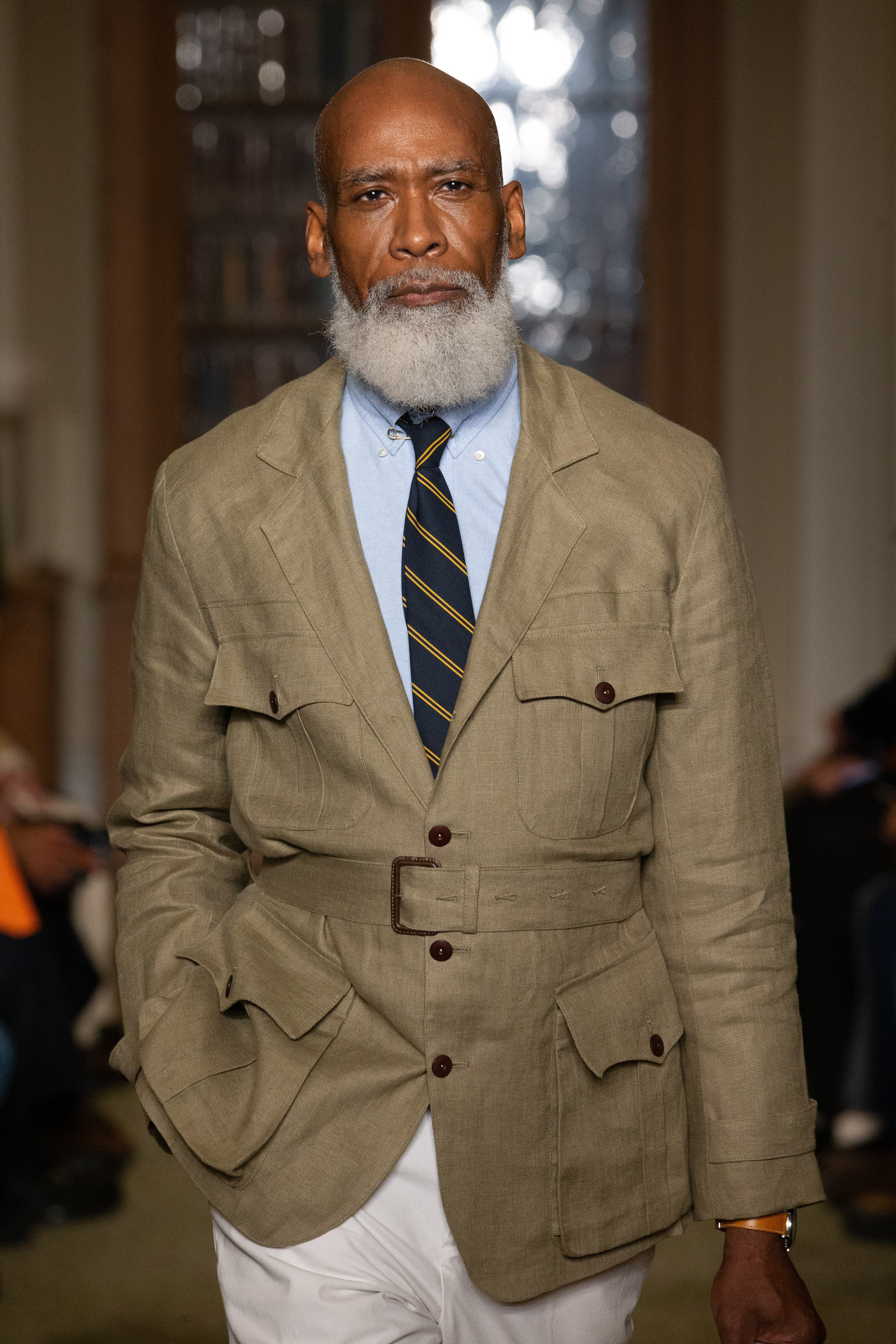 Made-in-England Taupe Linen Safari Jacket