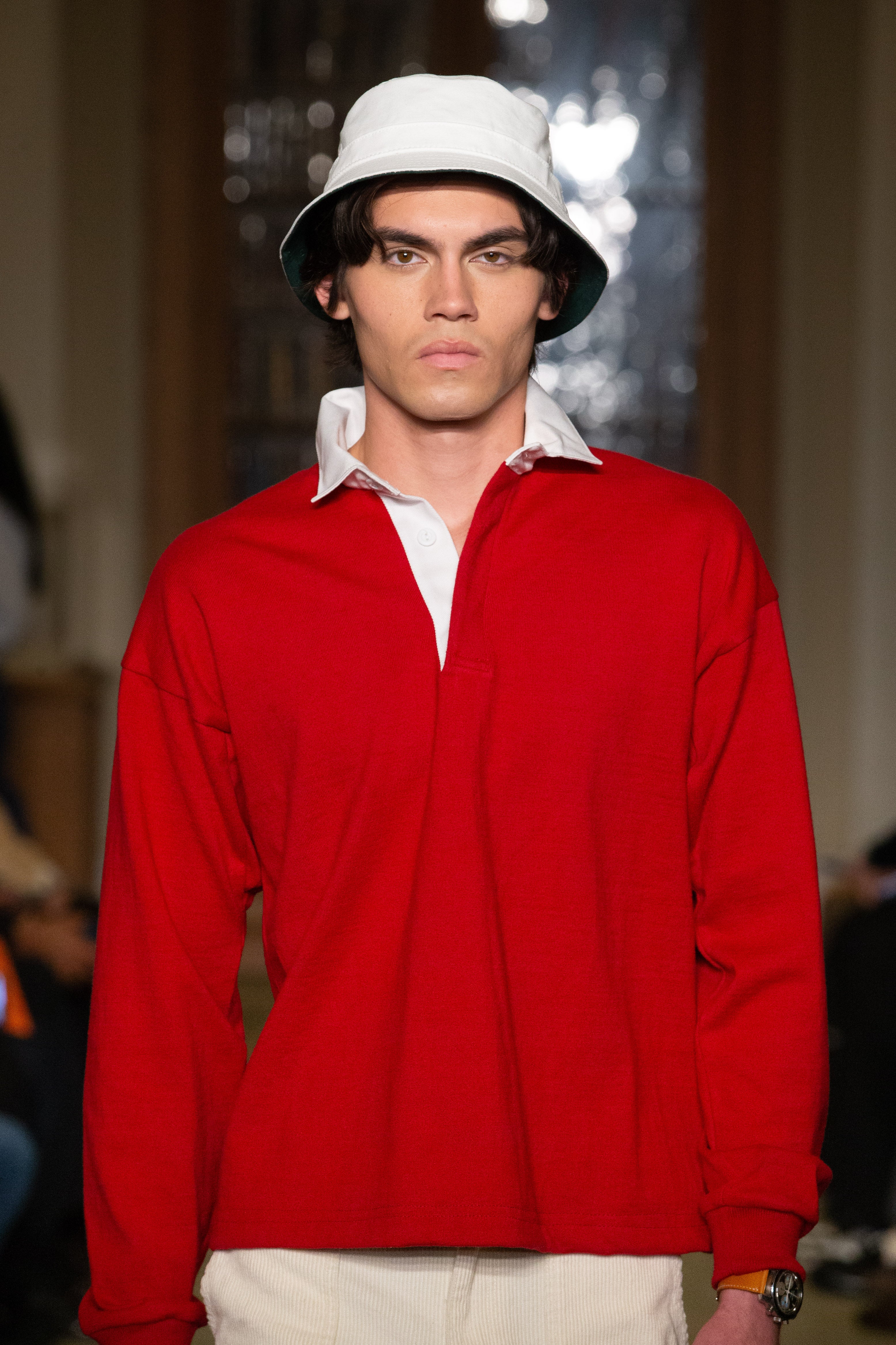 Made-in-USA Red J. Press Seal Rugby Shirt