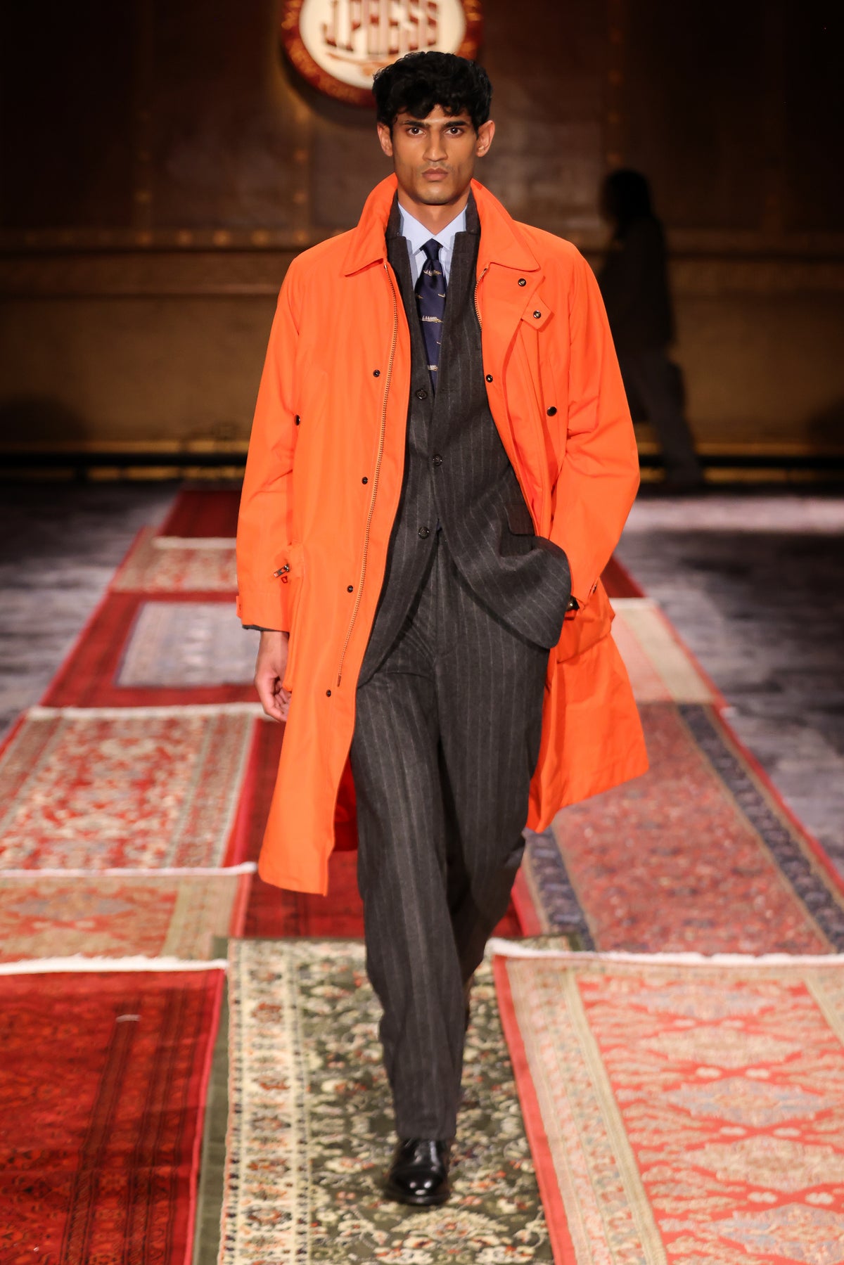 Made-in-England Orange Ventile Cotton Stanley Parka