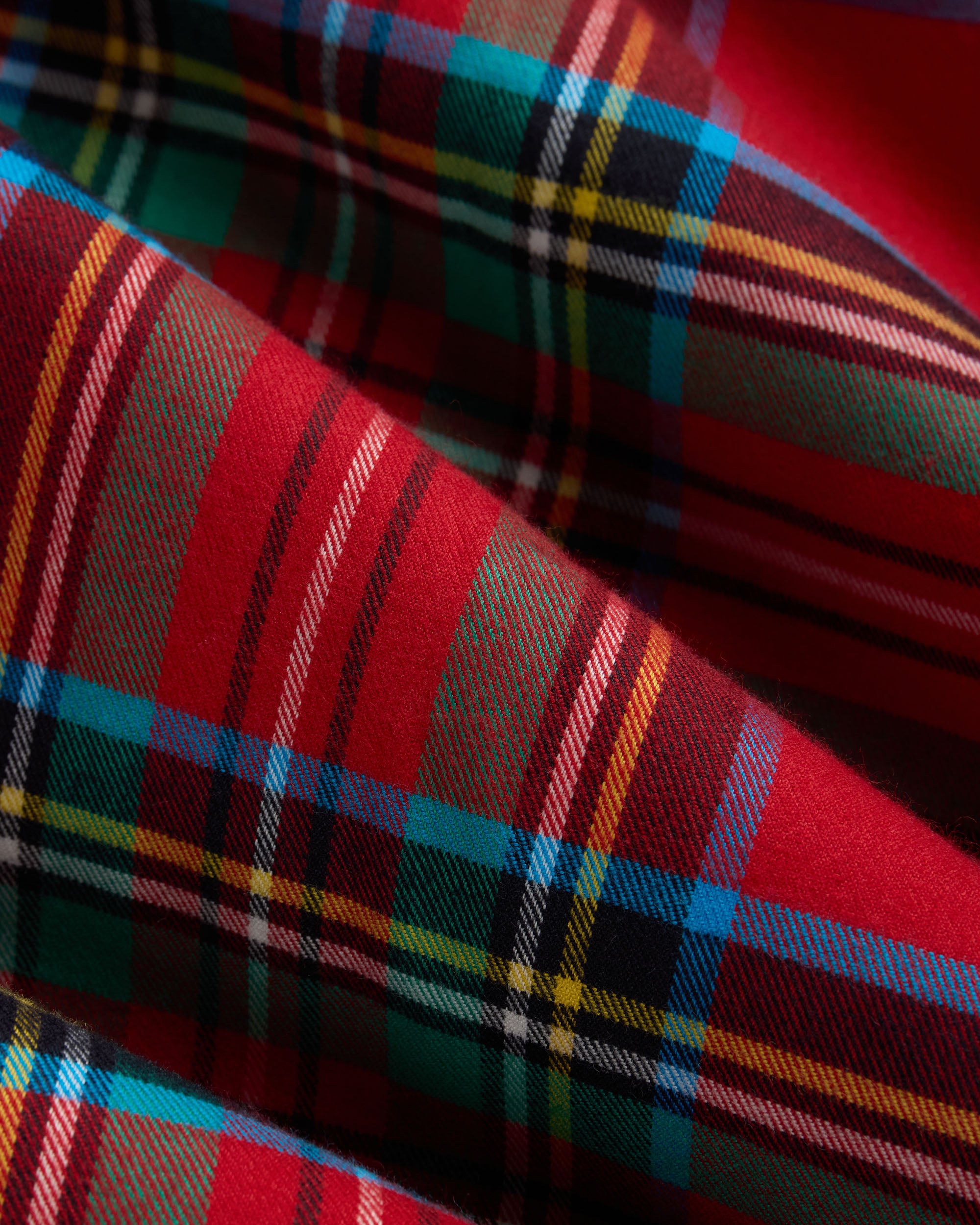 Made-in-USA Royal Stewart Tartan Flannel Sport Shirt - Classic Fit