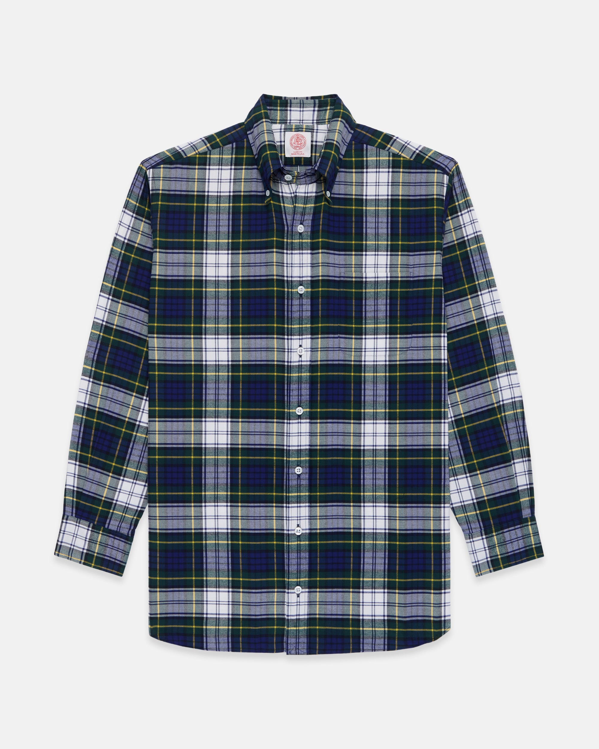 Made-in-USA Dress Gordon Tartan Flannel Sport Shirt - Classic Fit