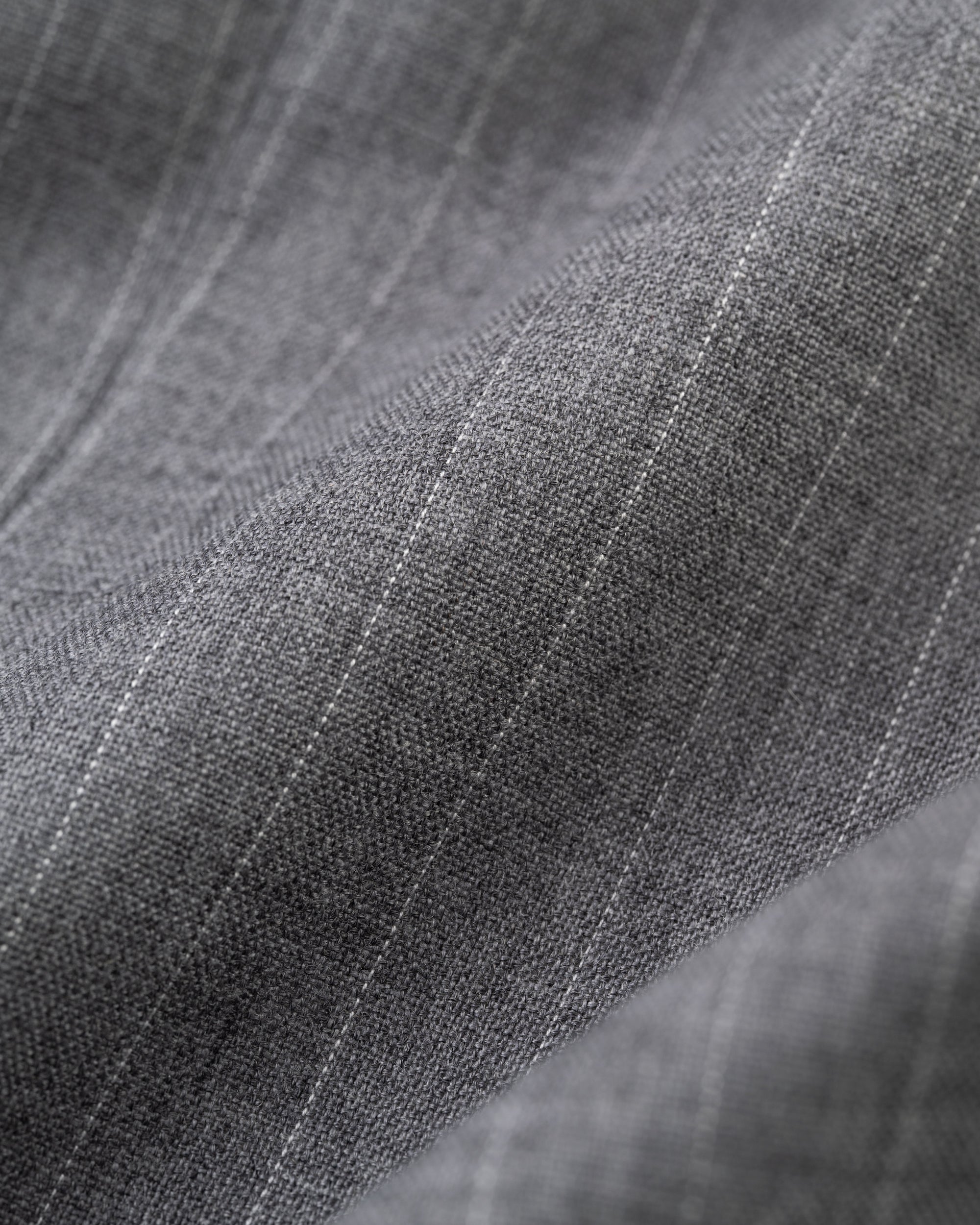 Made-in-USA Fox Brothers Light Grey Bead Stripe Suit