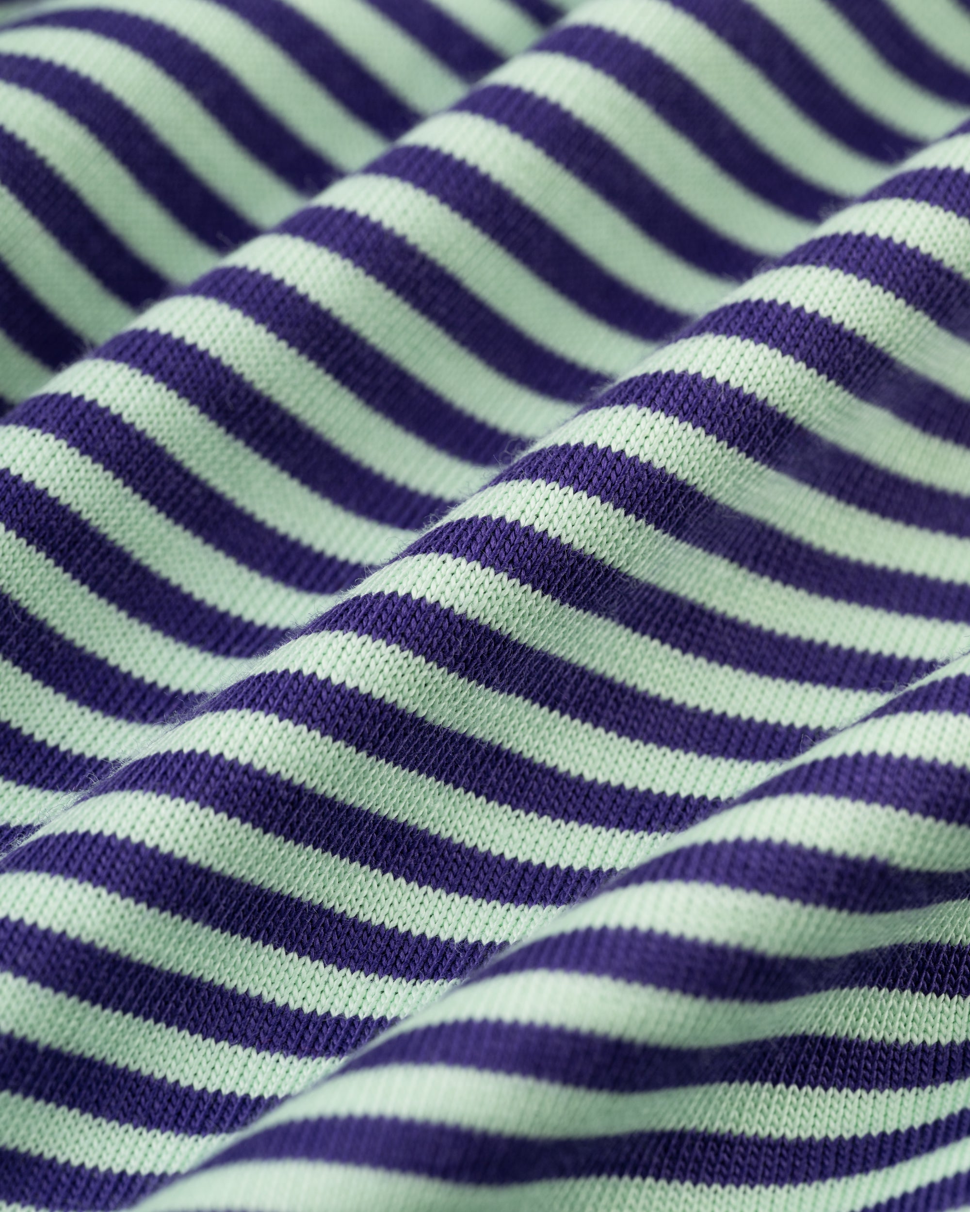 SHORT SLEEVE STRIPE POLO - LIGHT GREEN/LIGHT BLUE