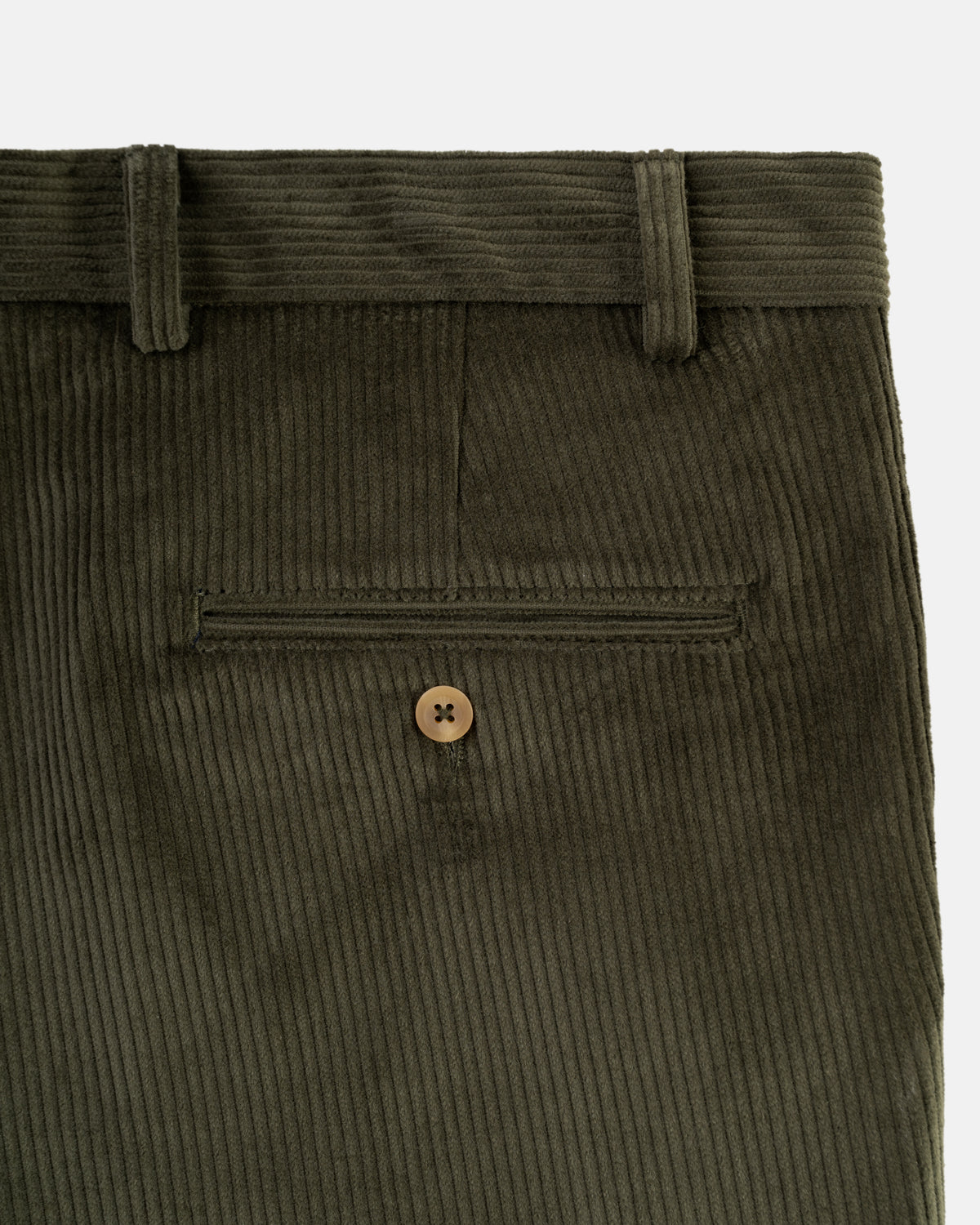 Made-in-USA Olive Wide Wale Corduroy Pant
