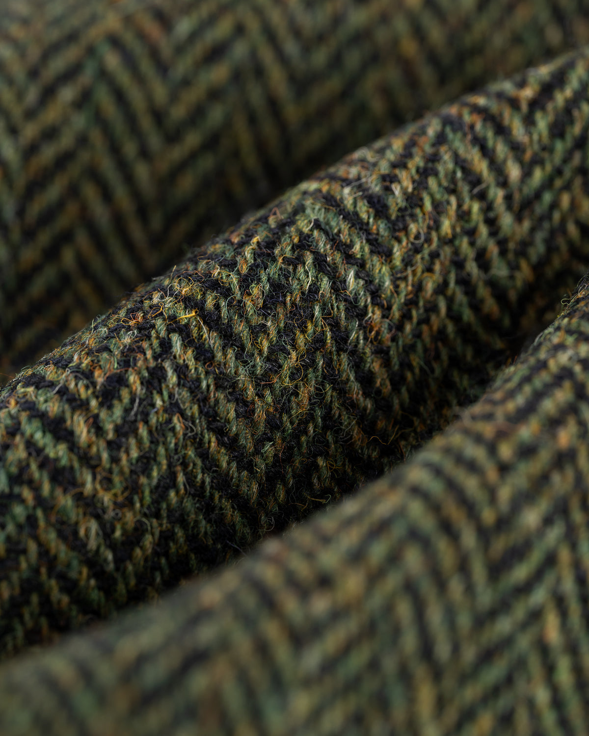 Made-in-Canada Olive Herringbone Harris Tweed Sport Coat
