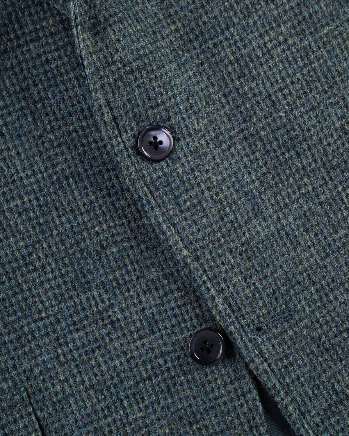 Made-in-USA Blue Tic Weave Cheviot Tweed Sport Coat