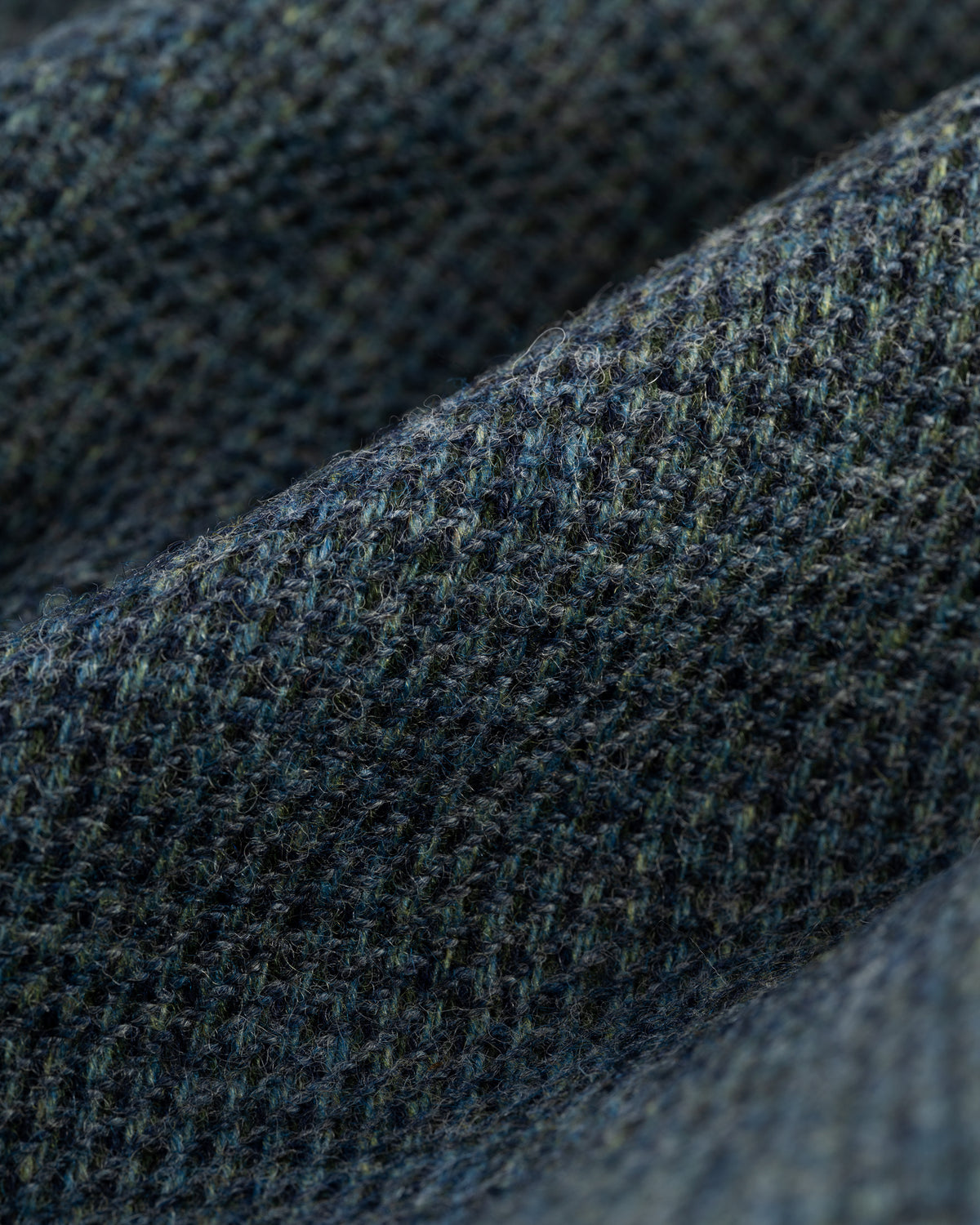 Made-in-USA Blue Tic Weave Cheviot Tweed Sport Coat
