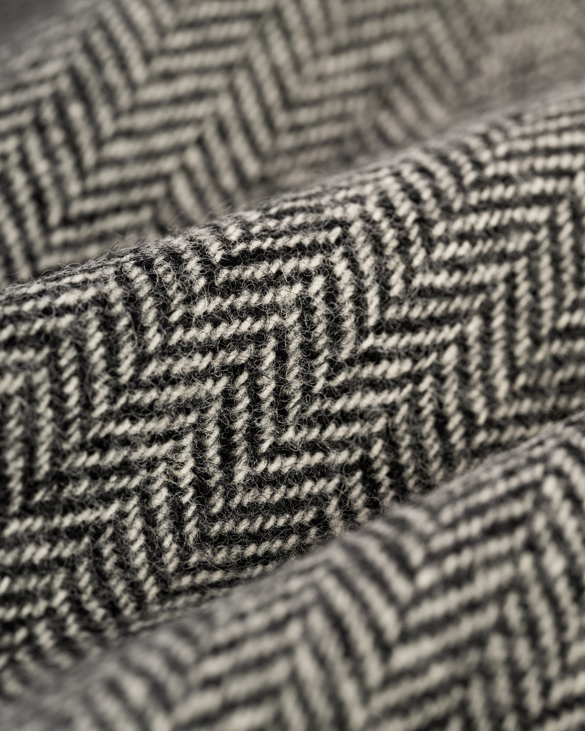 Made-in-Canada Black & White Herringbone Harris Tweed Sport Coat