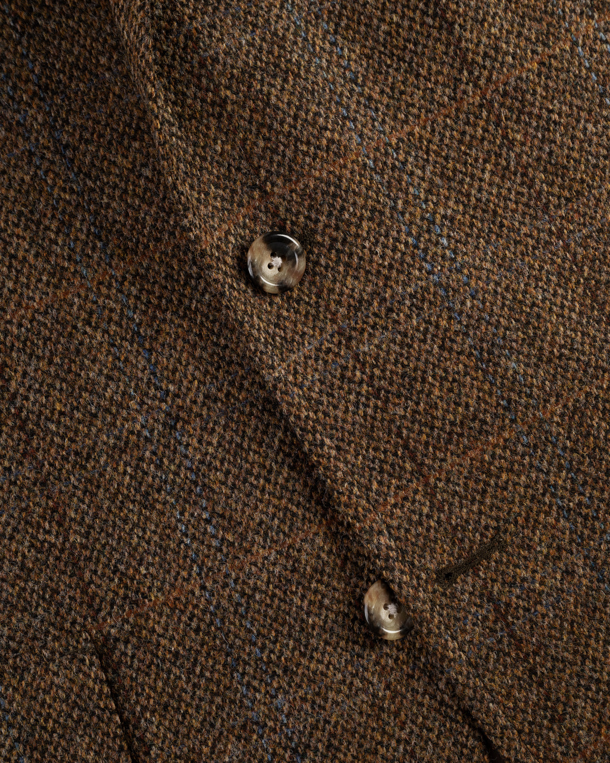 Brown Barleycorn Windowpane Shetland Wool Sport Coat