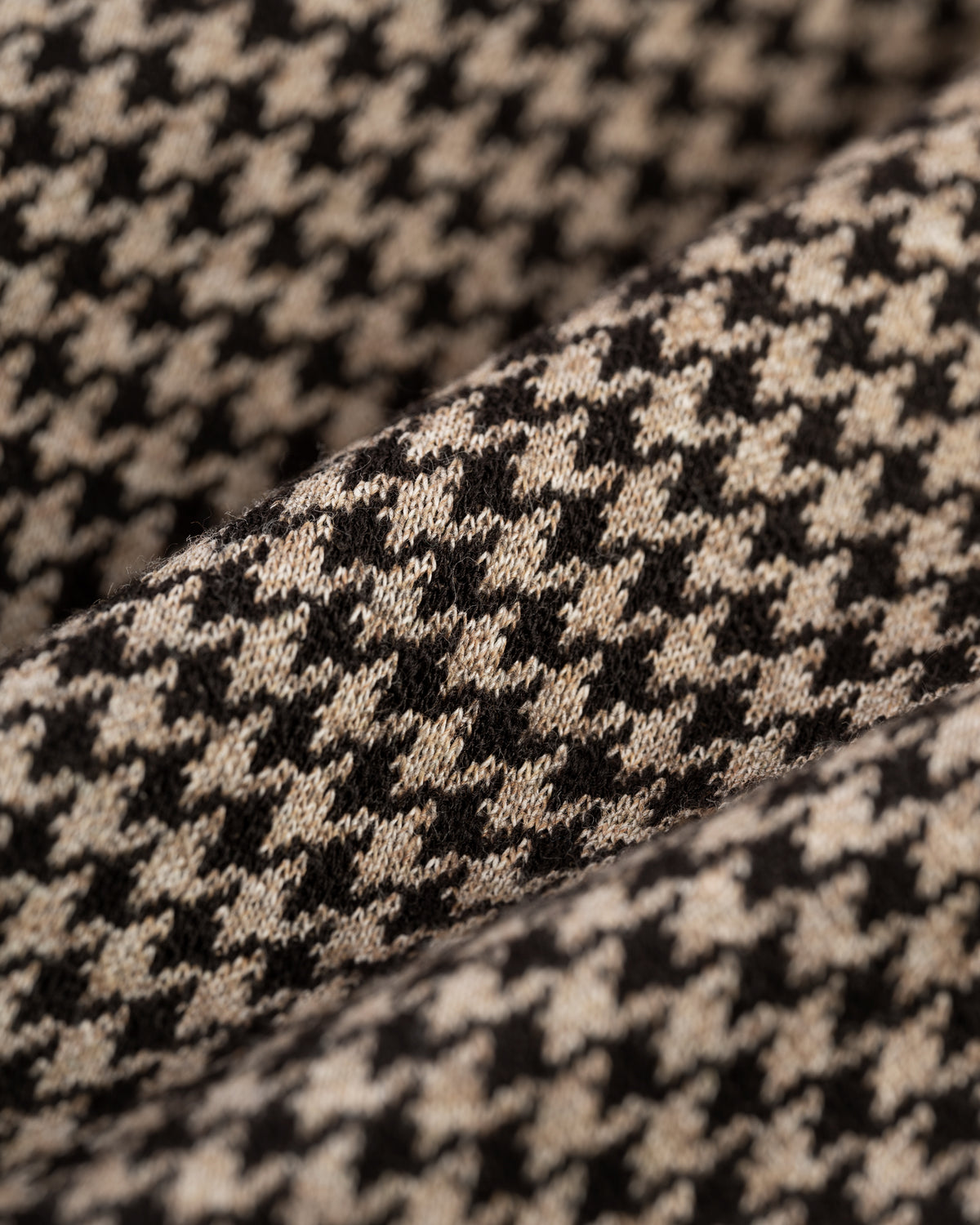 Brown & Tan Houndstooth Knit Sport Coat
