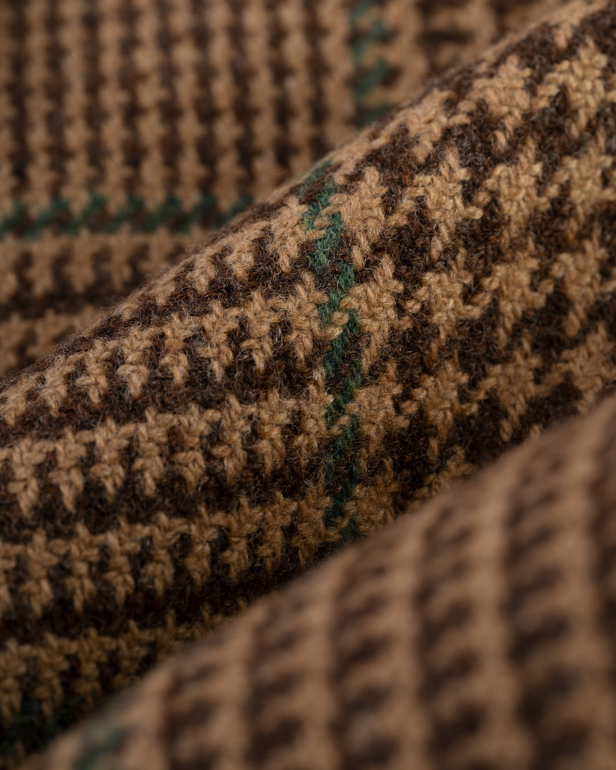 Made-in-USA Light Brown Plaid with Green Deco Sport Coat - Custom Make