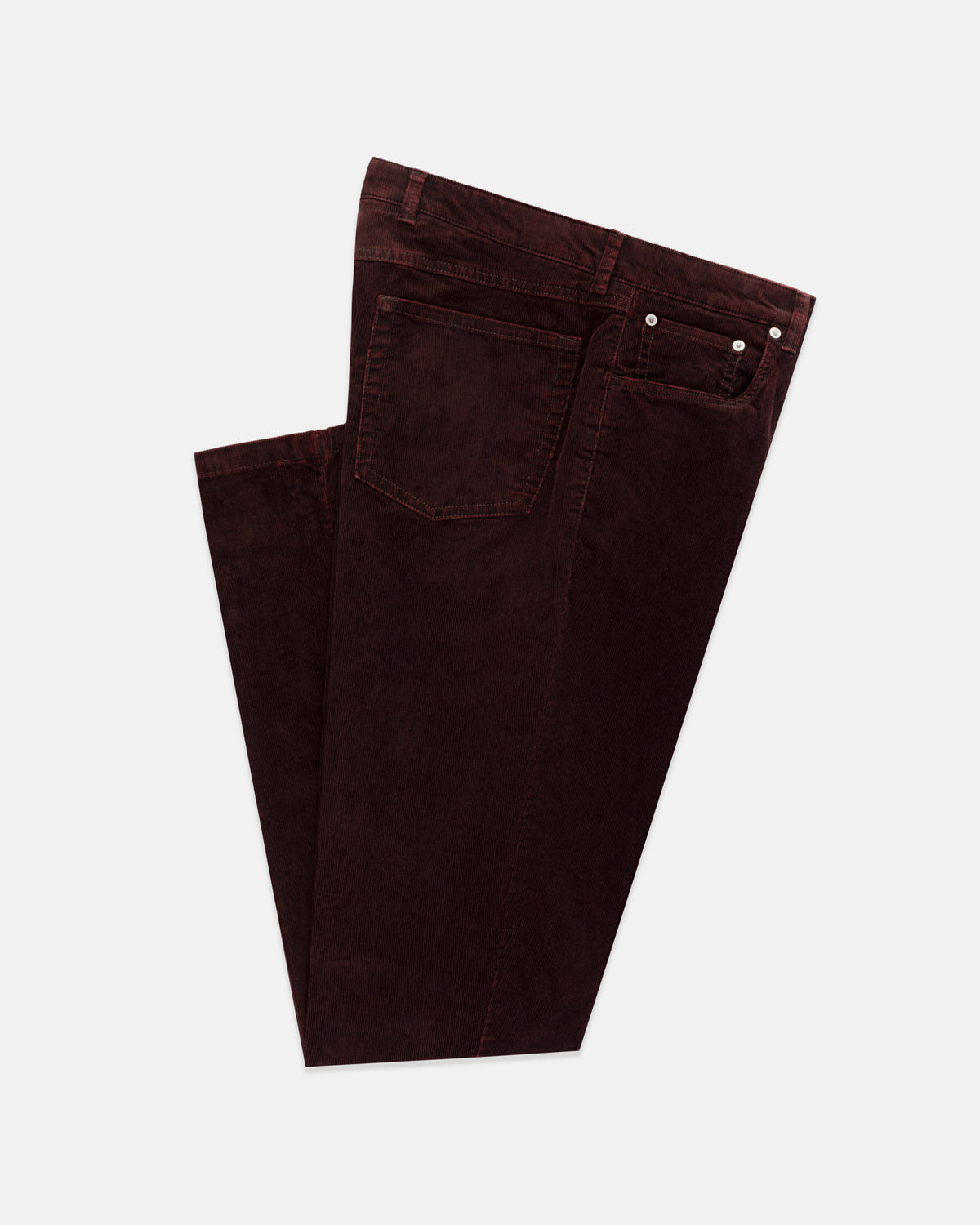 Burgundy 5-Pocket 16-Wale Corduroy Pant