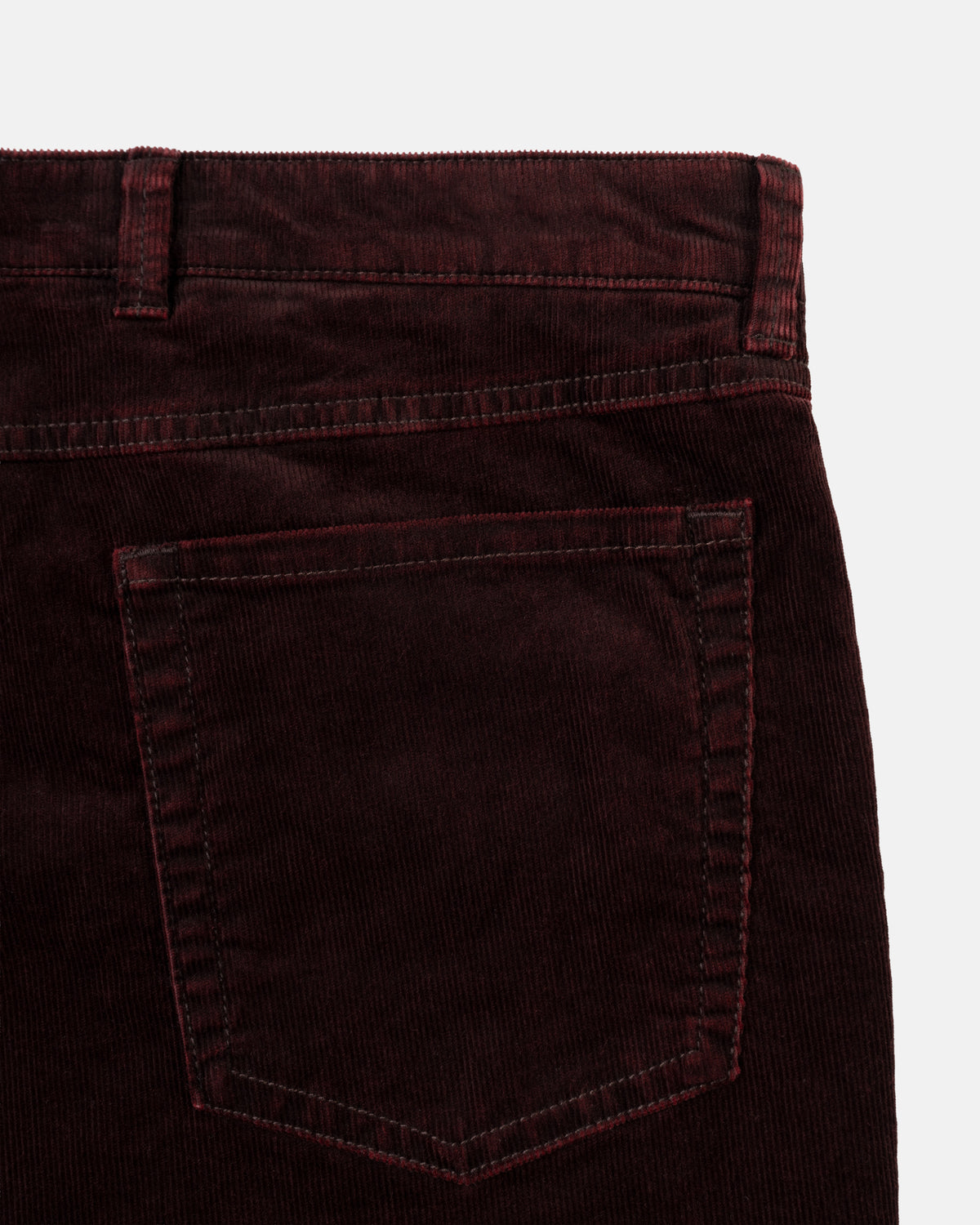 Burgundy 5-Pocket 16-Wale Corduroy Pant