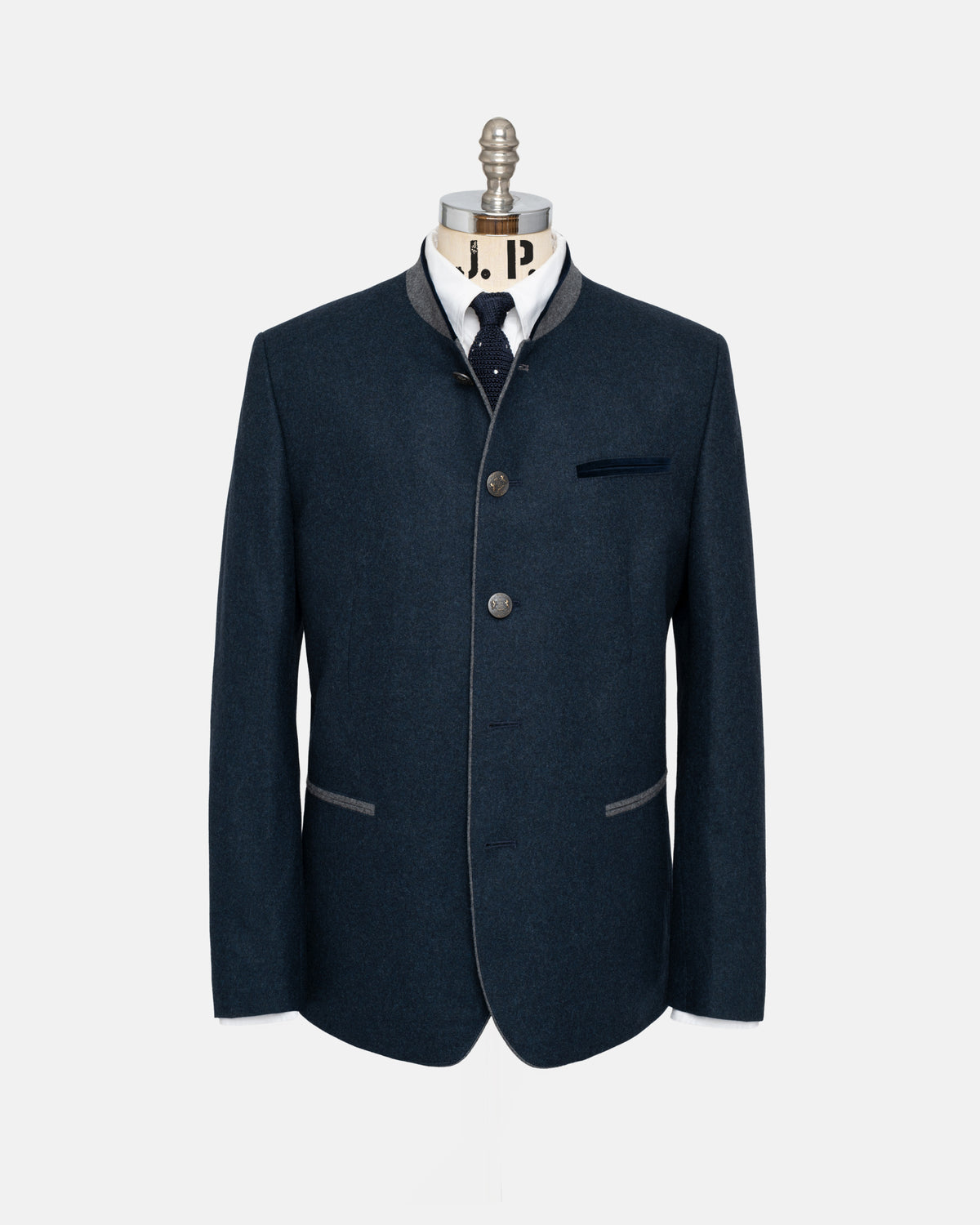 Made-in-Austria Dark Blue Wool/Cashmere Tyrolean Jacket