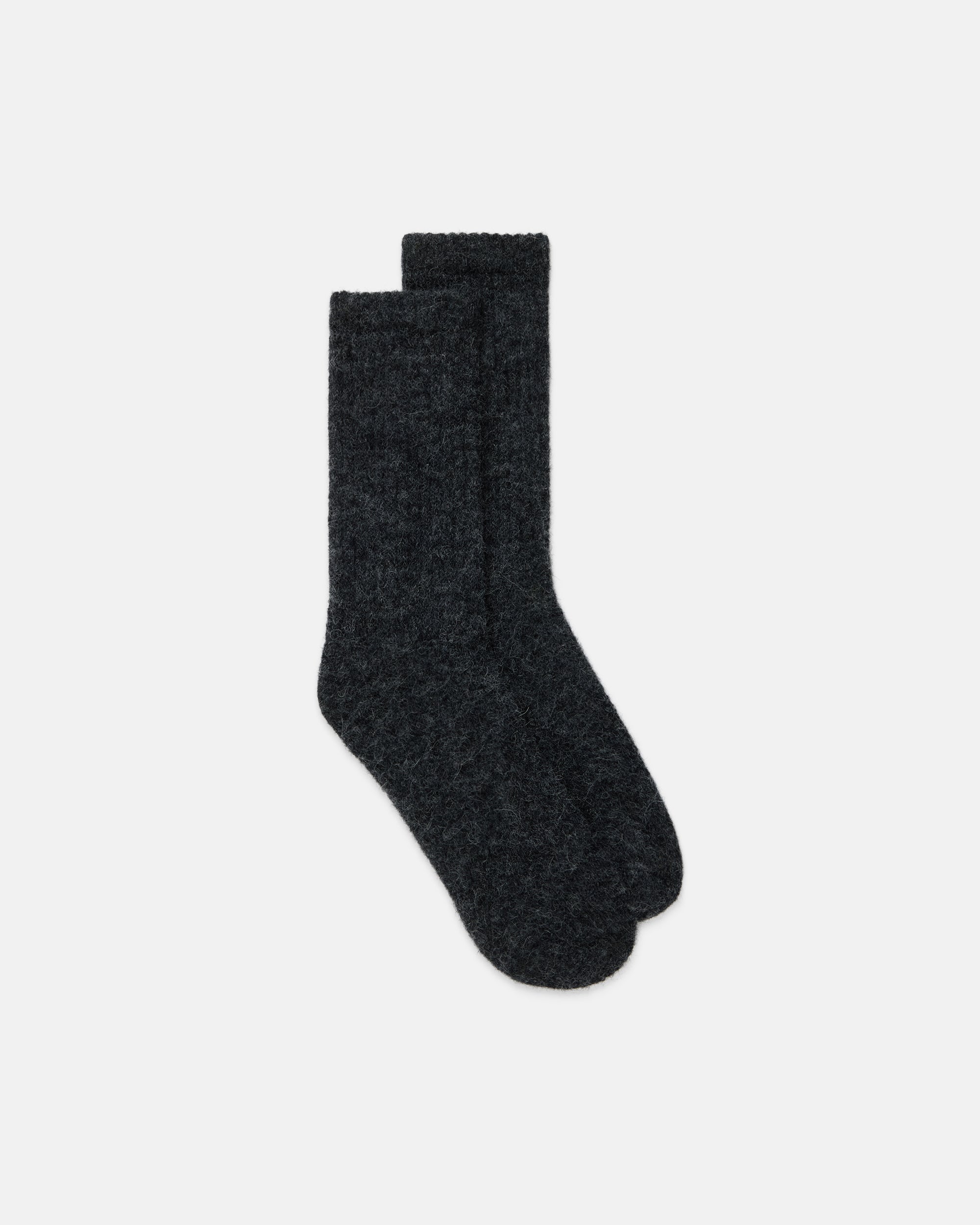 Made-in-USA Charcoal Shaggy Dog Socks
