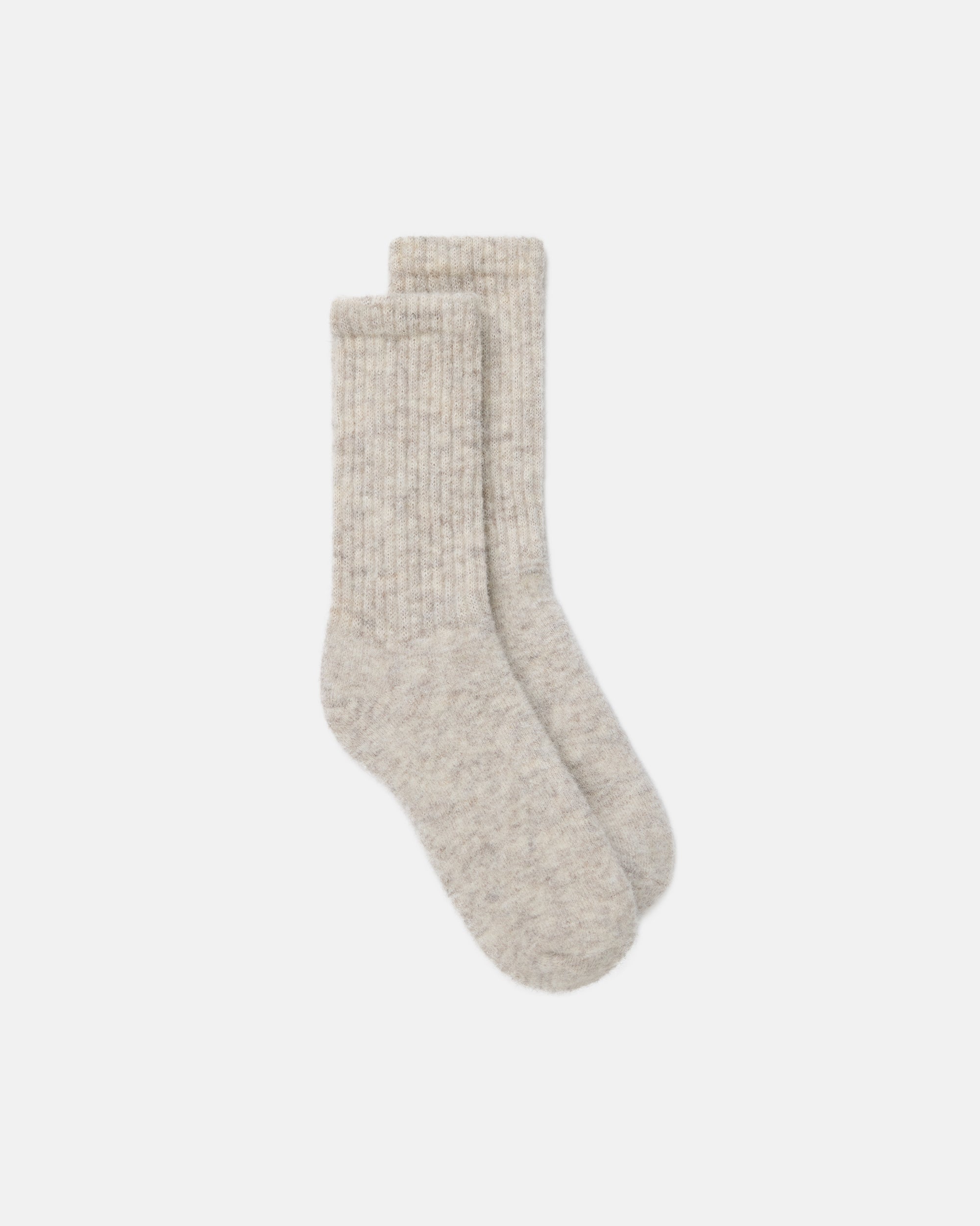 Made-in-USA Natural Shaggy Dog Socks