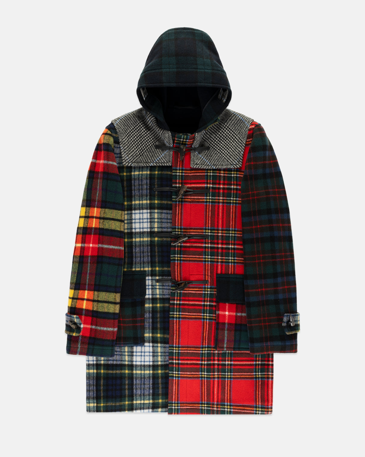 Made-in-England Fun Tartan Classic Morris Duffle Coat
