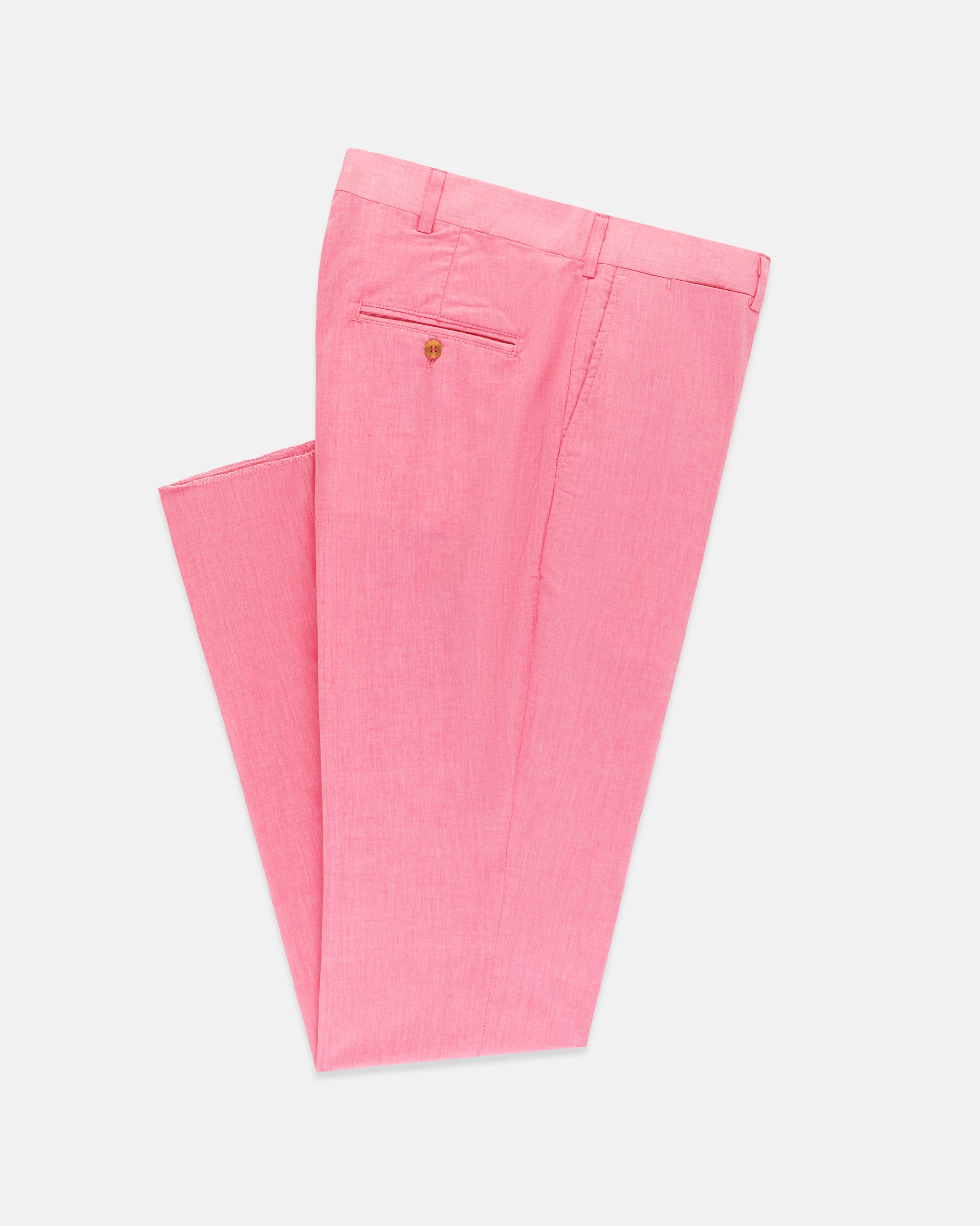 Made-in-USA Pink Cotton Chambray Trouser