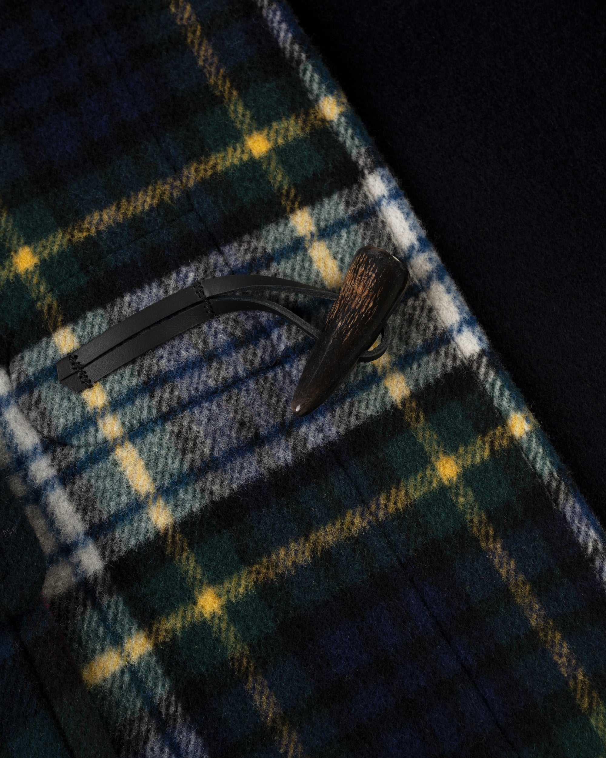 Made-in-England Fun Tartan Classic Morris Duffle Coat