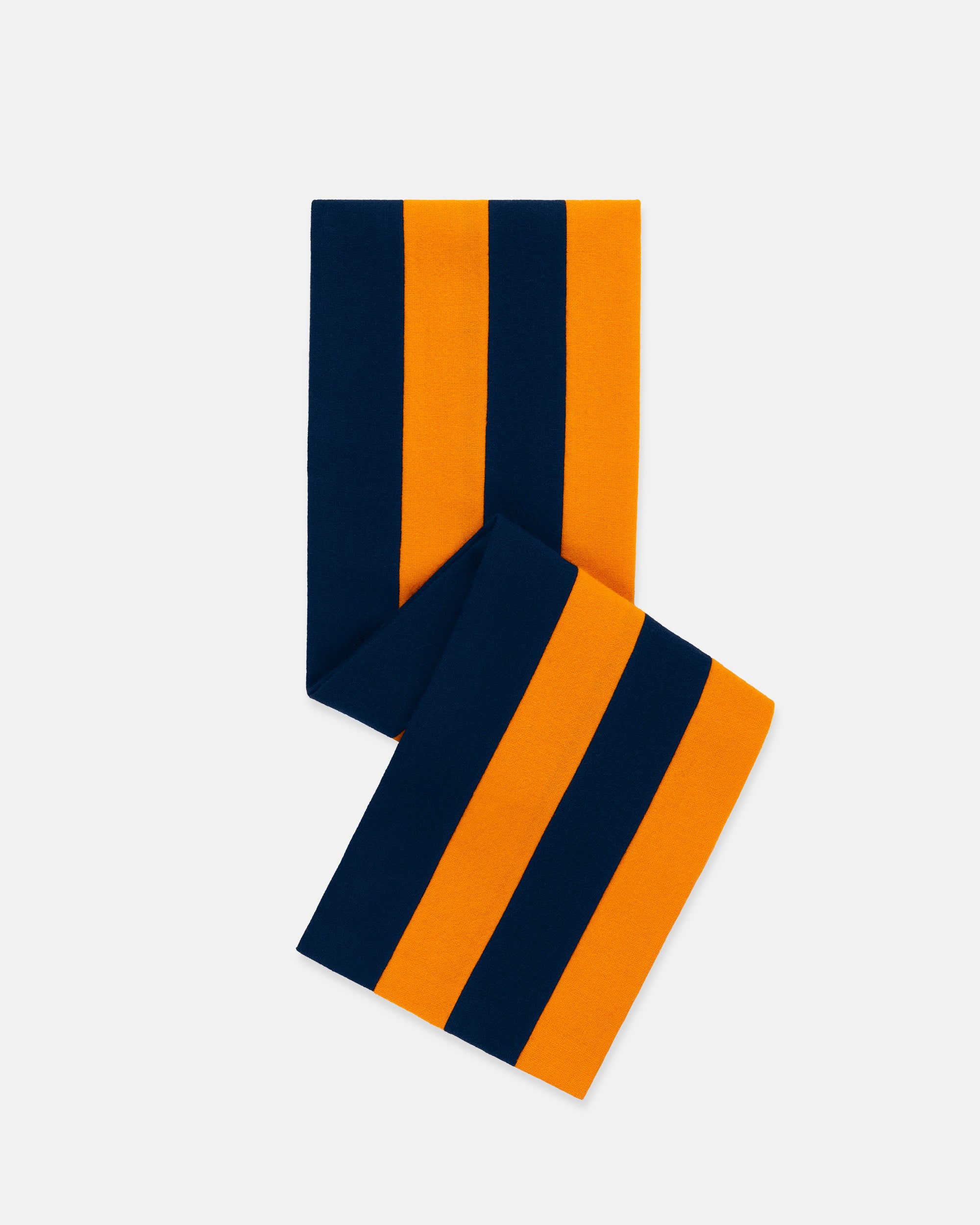 Made-in-England Navy & Orange Wool Schoolboy Muffler