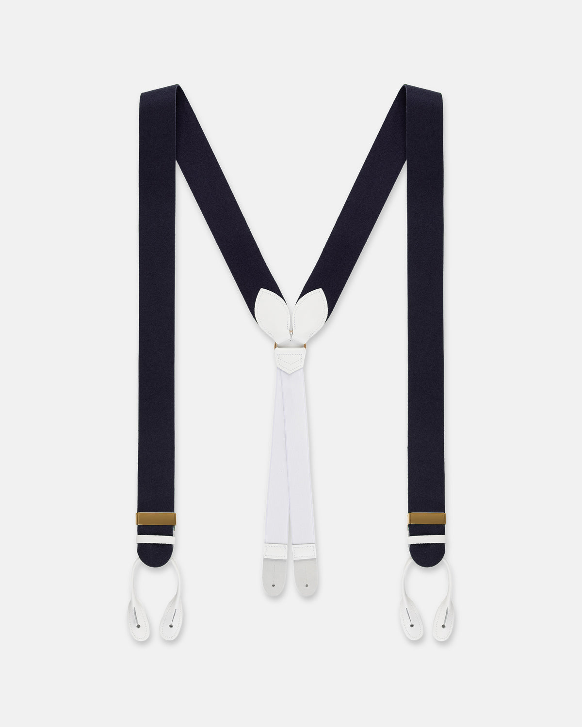 Made-in-England Navy Wool Boxcloth Braces