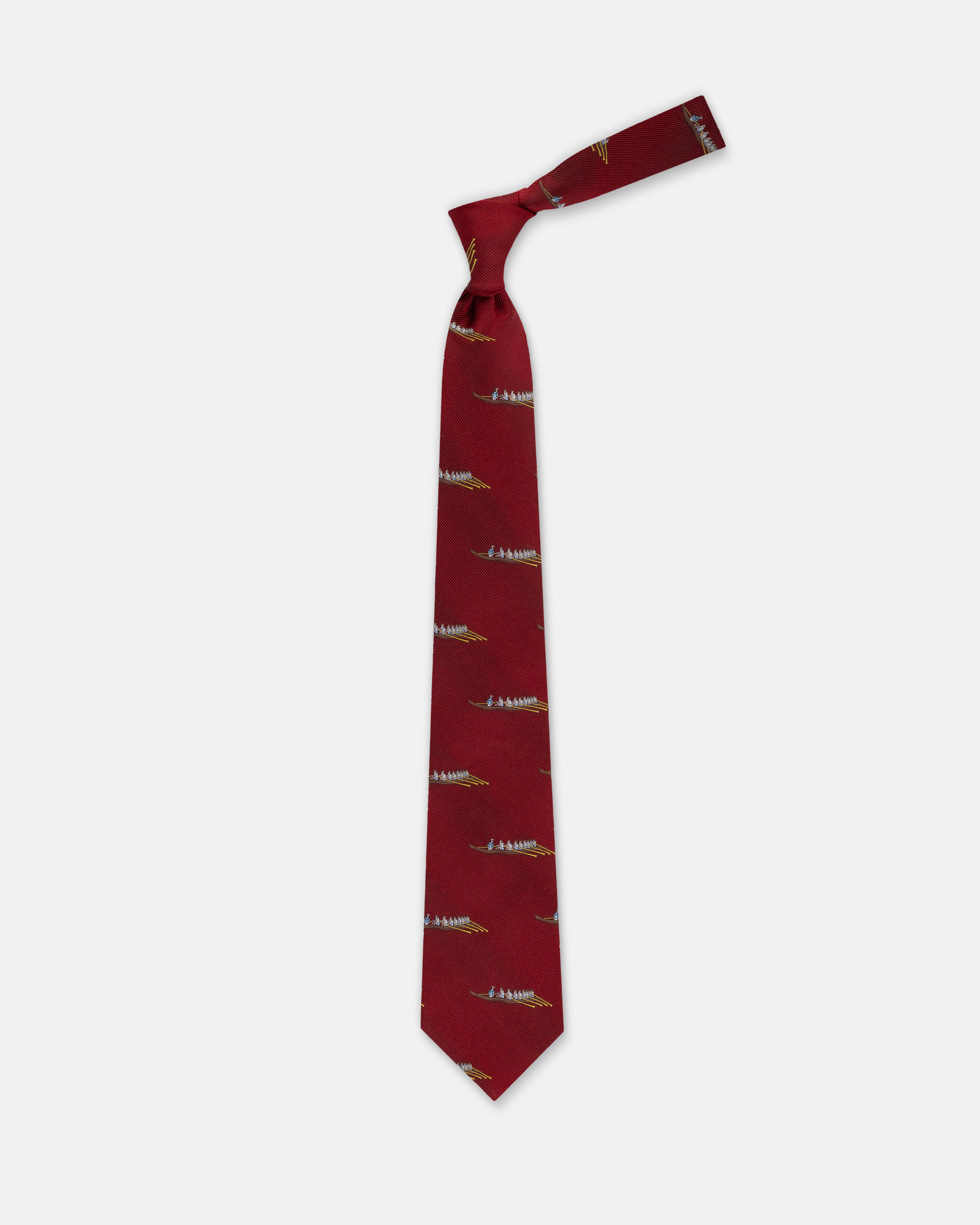 Made-in-USA Burgundy Rowing Club Tie