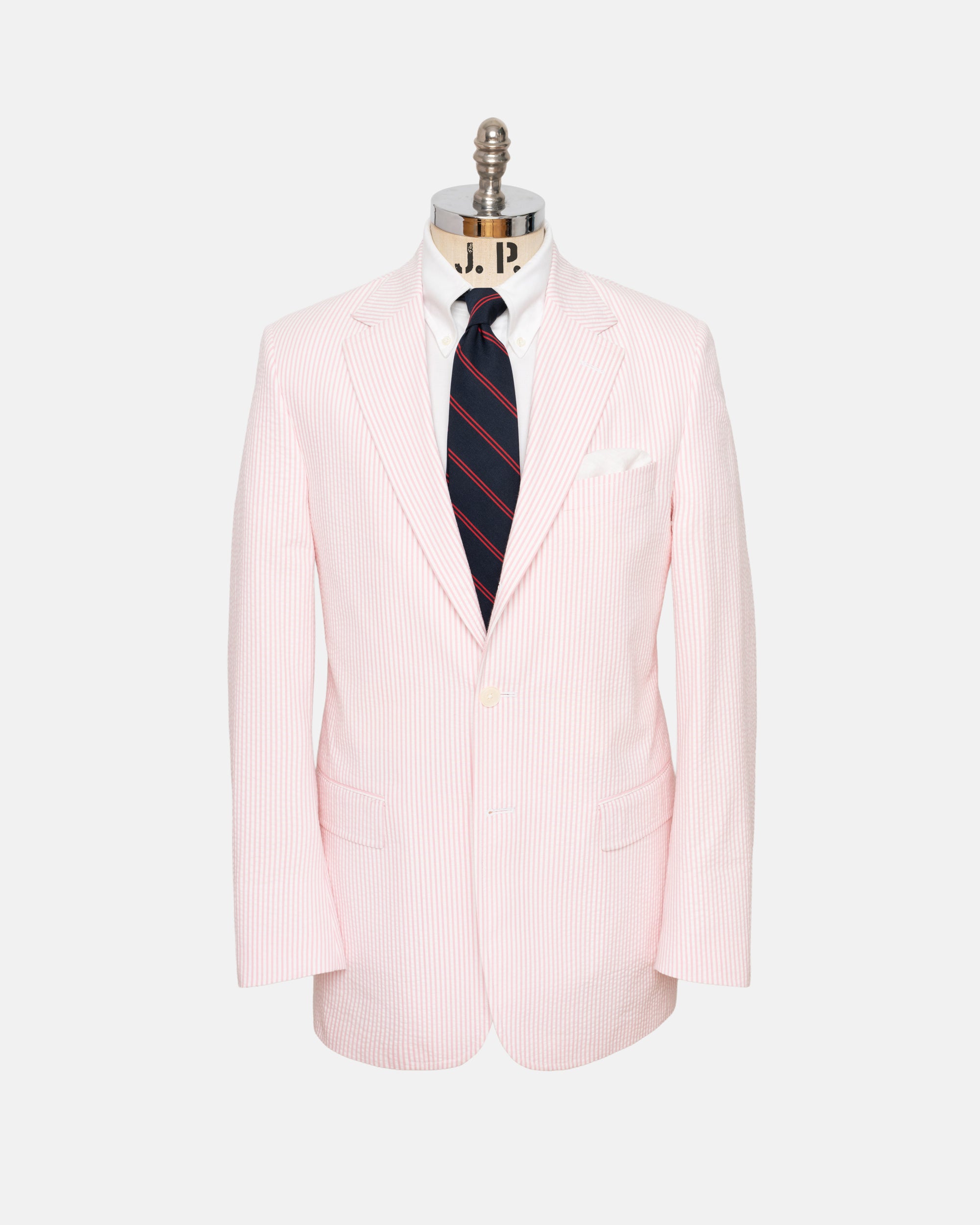 Made-in-Canada Pink Stripe Seersucker Sport Coat