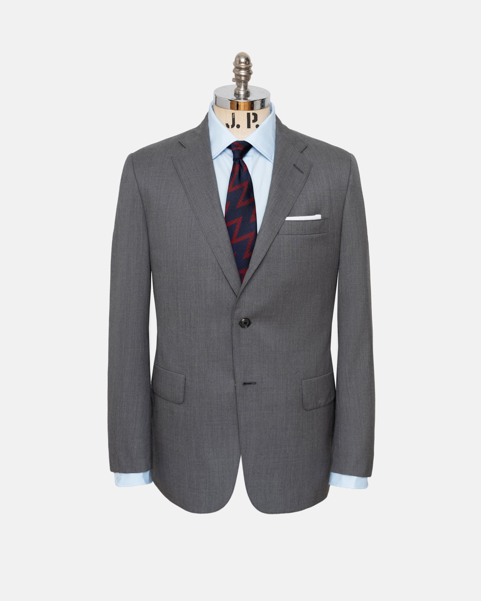 Made-in-USA Grey Gabardine Suit