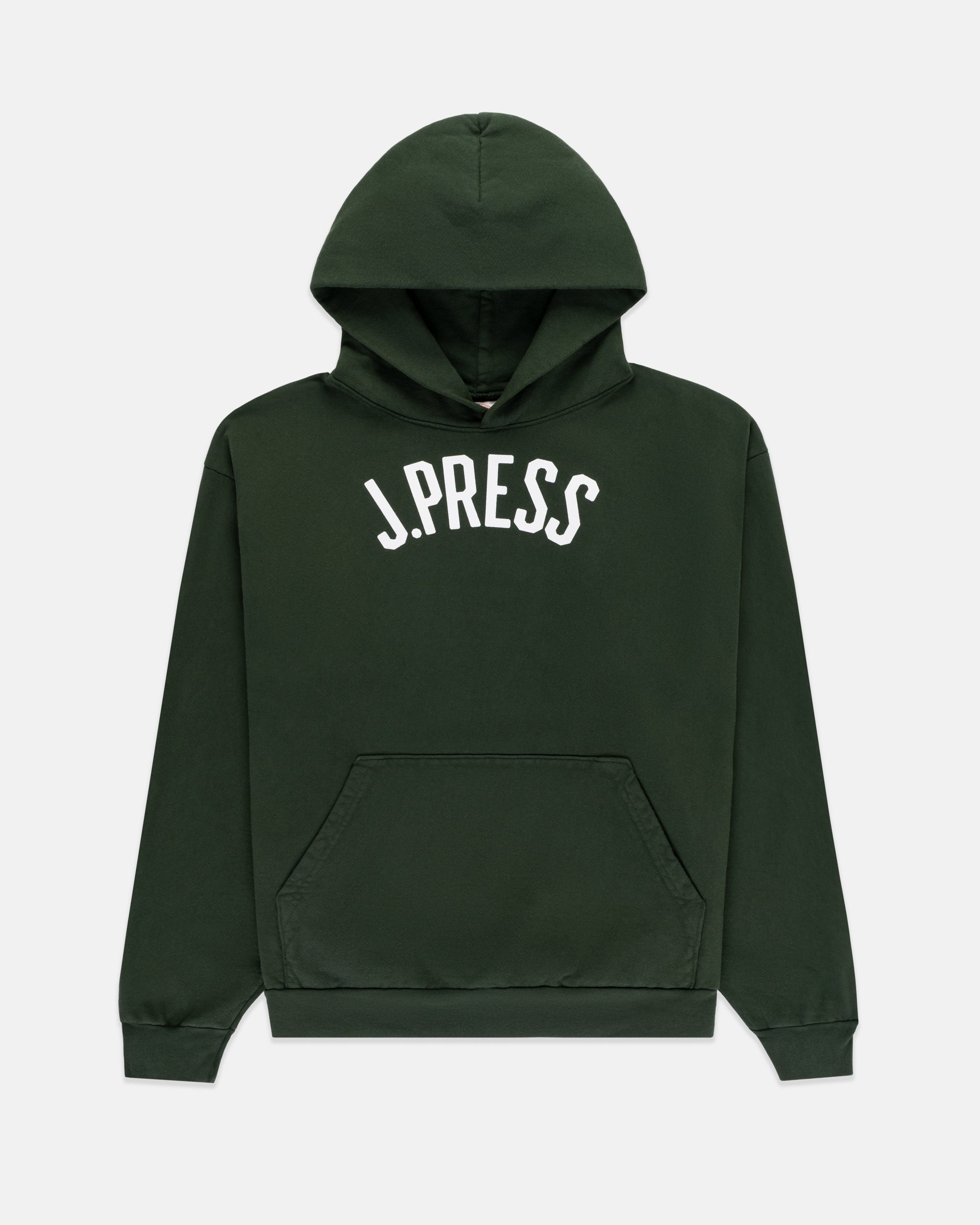 Made-in-USA Dark Green J. Press Arch Hoodie