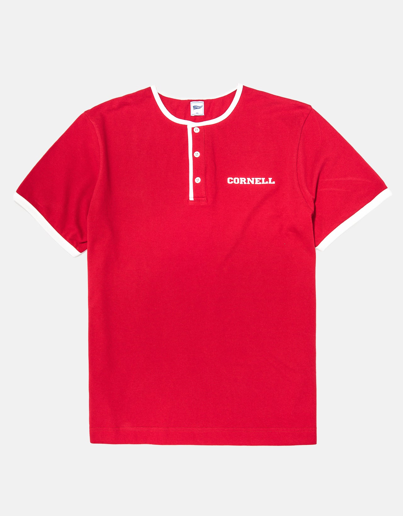 Cornell Red Pique Henley