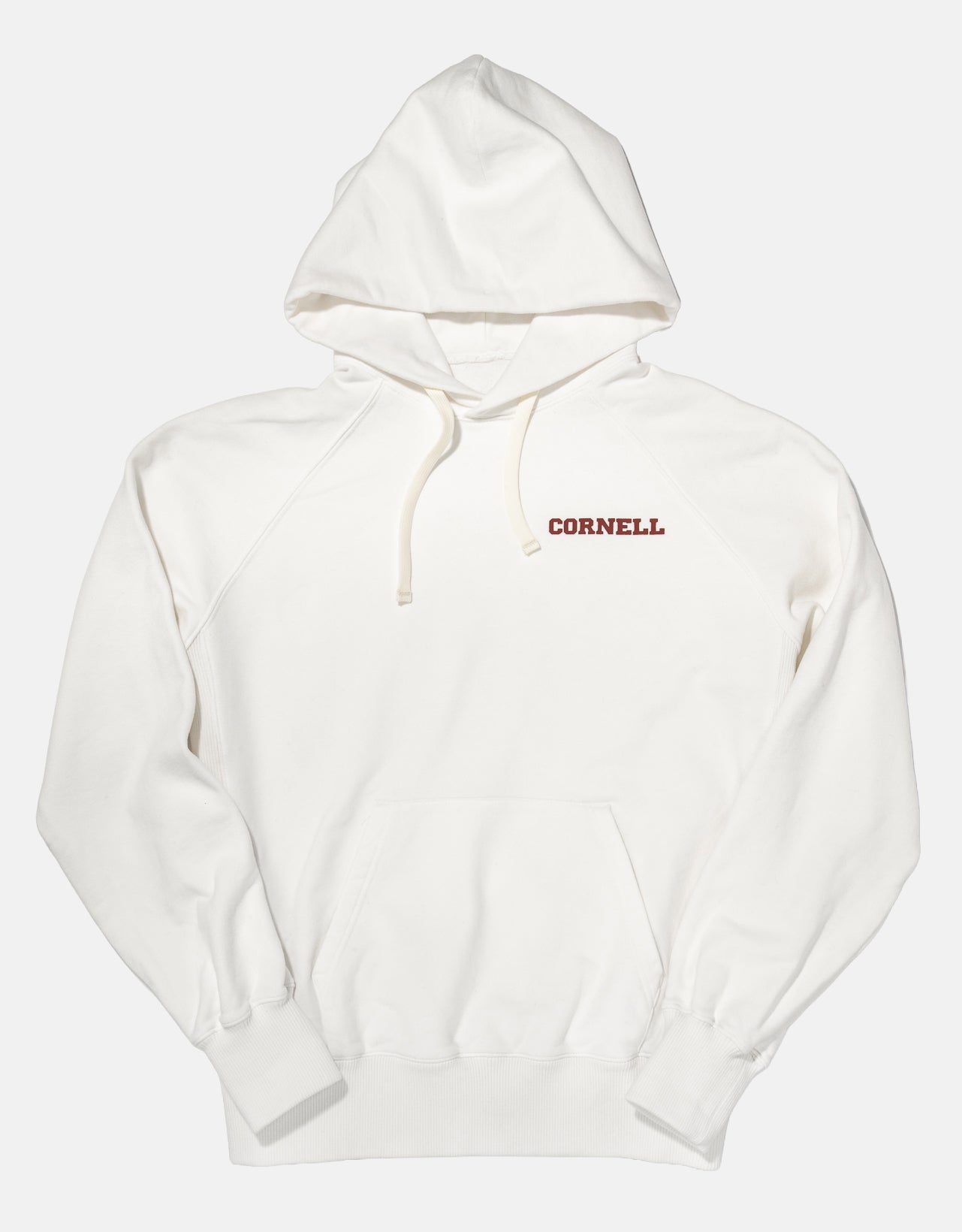 Cornell White Spellout Hoodie