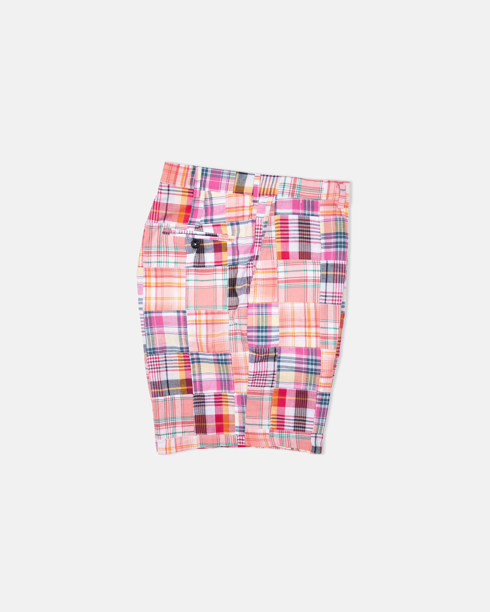 Made-in-USA Pink Patchwork Authentic Madras Shorts