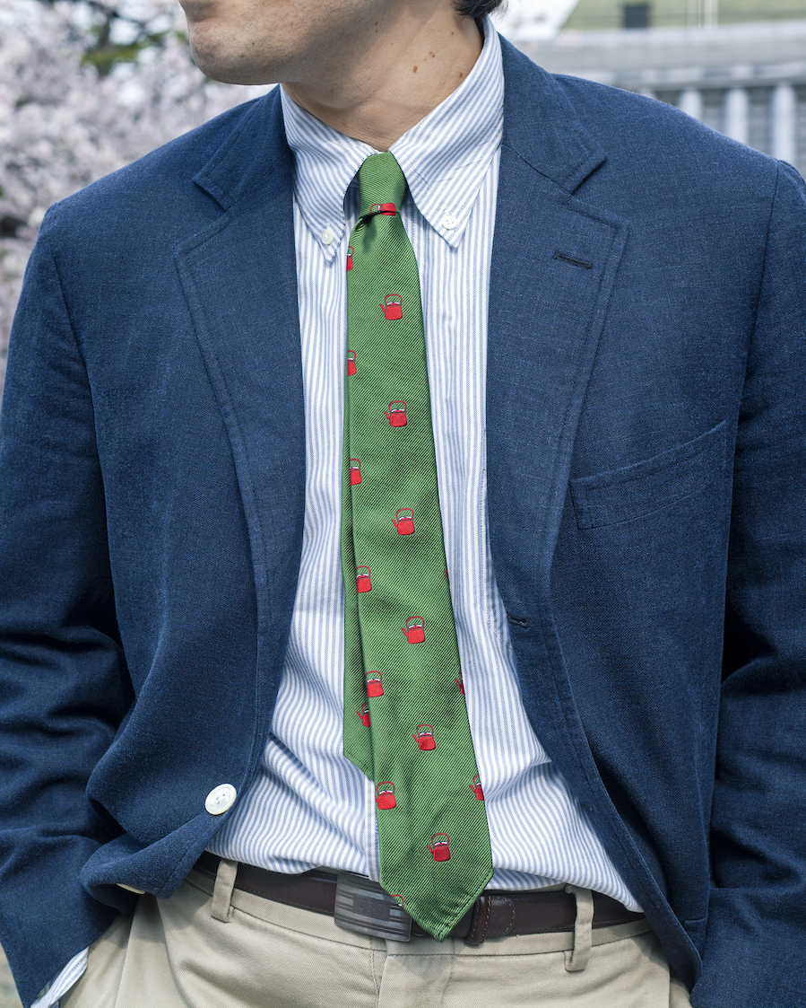 Made-in-Japan Ozu Kettle Club Tie