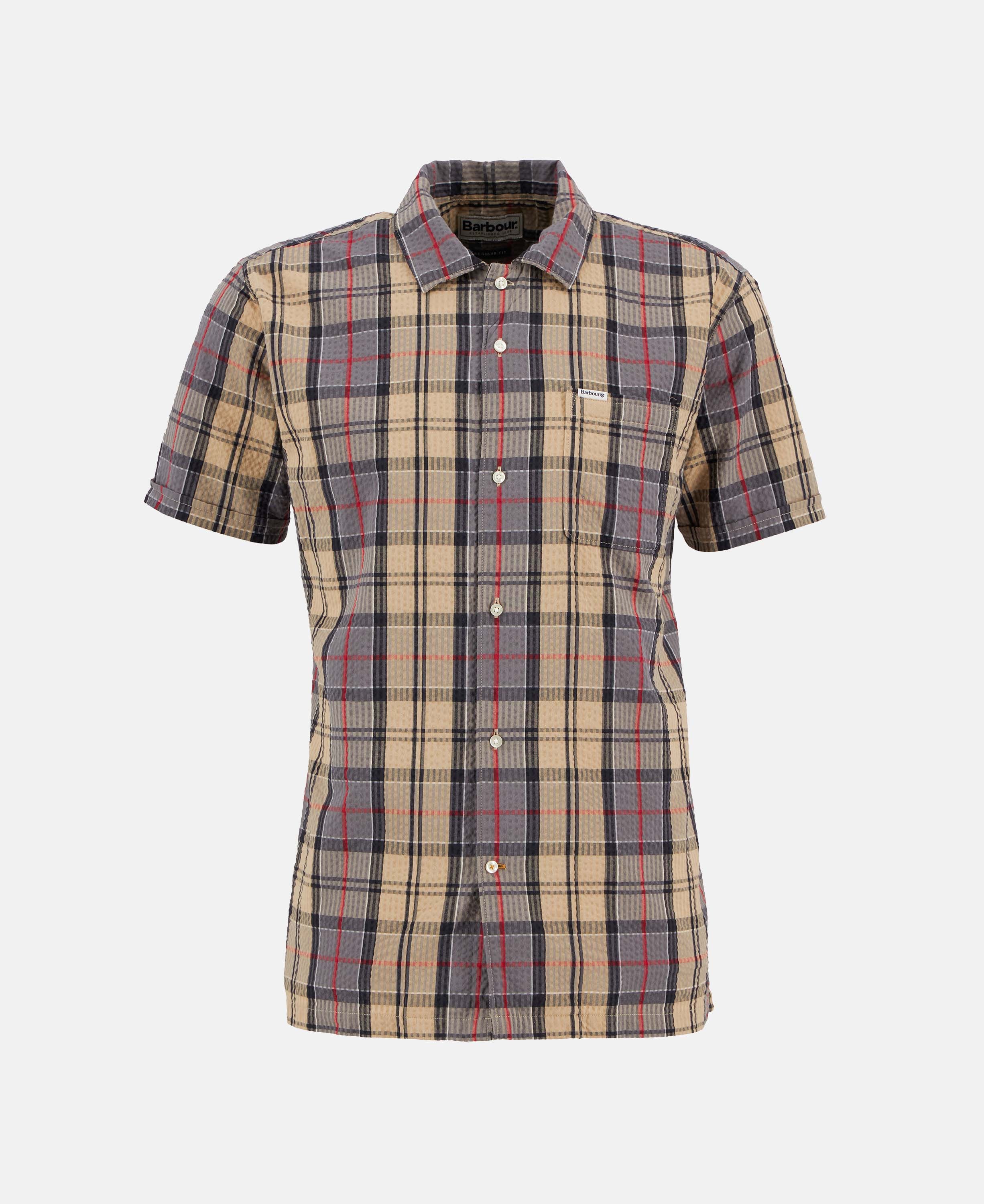 Barbour Dress Tartan Seersucker Sport Shirt