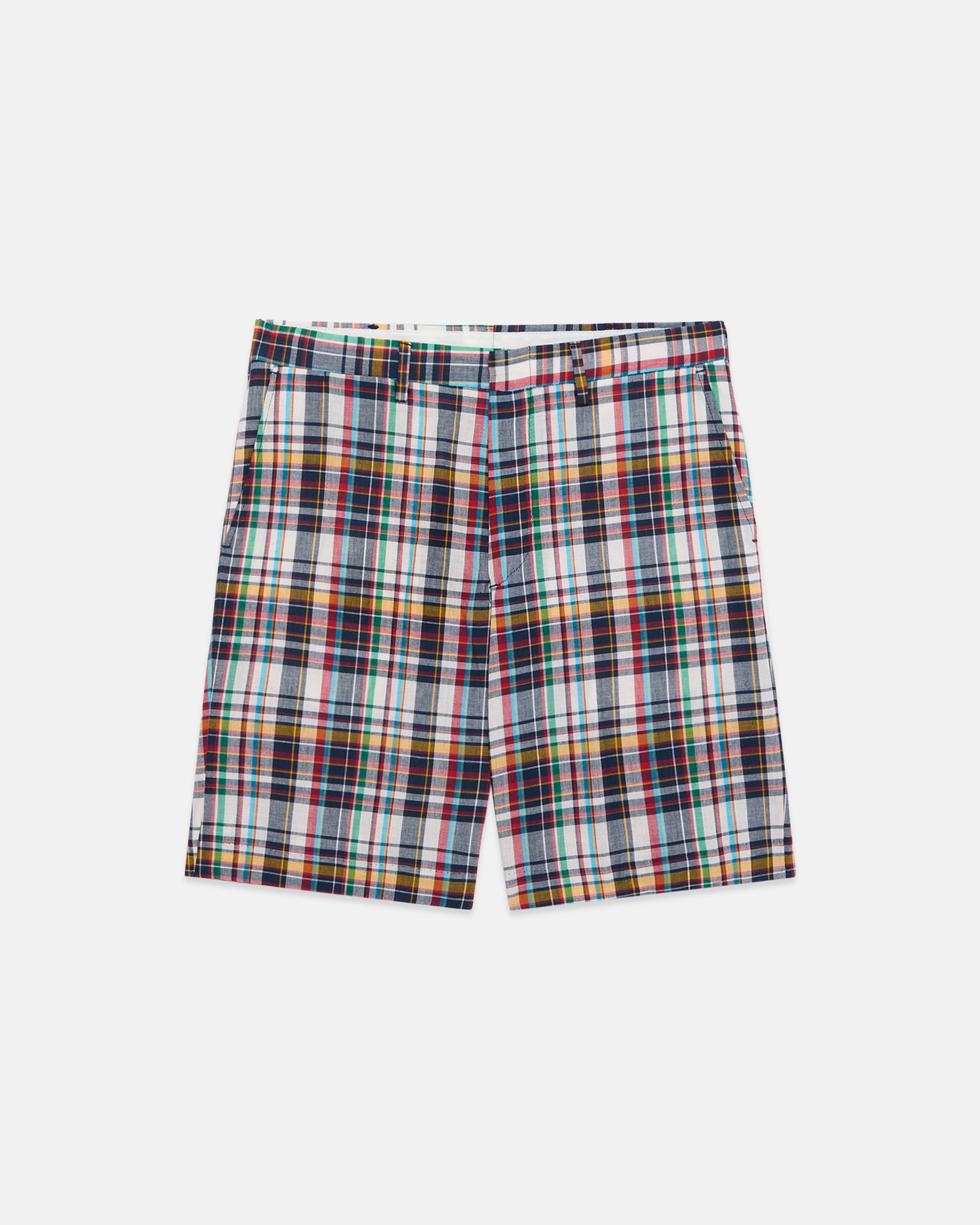 Made-in-USA Gold, Red & Blue Authentic Madras Shorts