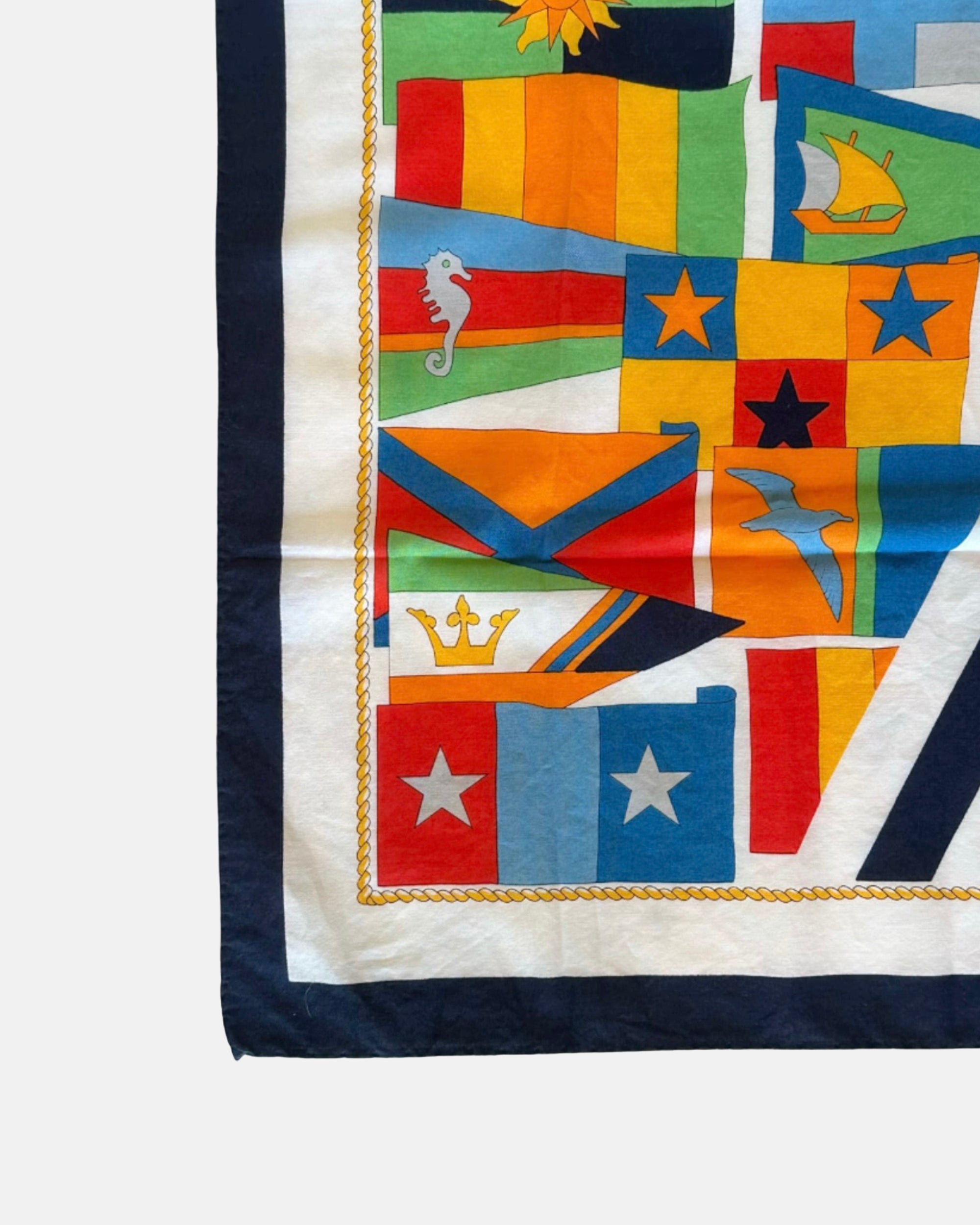 Vintage Mark Cross America's Cup 1992 Cotton Scarf