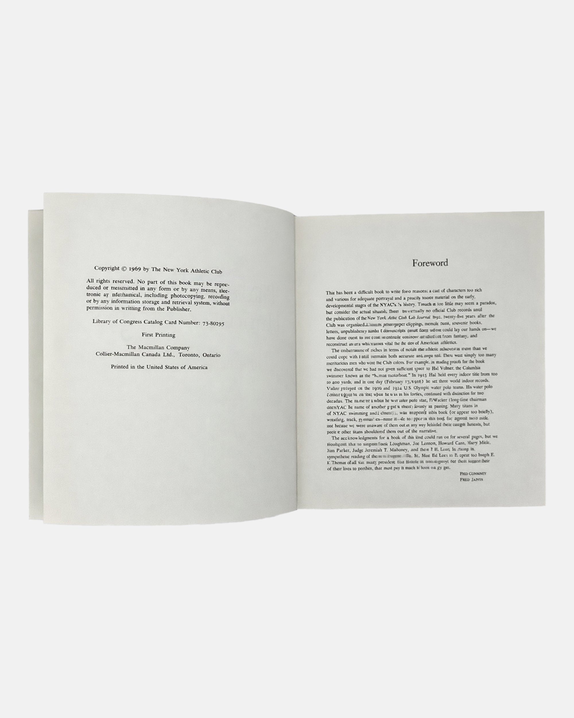 The First Hundred Years A Portrait of the New York Athletic Club 1969 Book