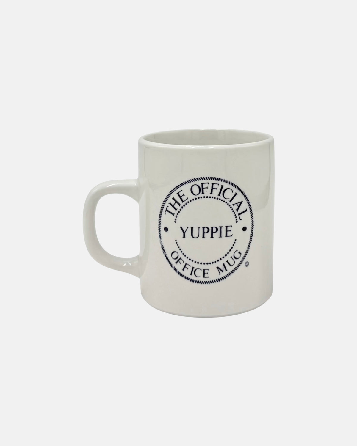 Vintage 1980s The Official Yuppie Office Mug White Ceramic Coffee Cup