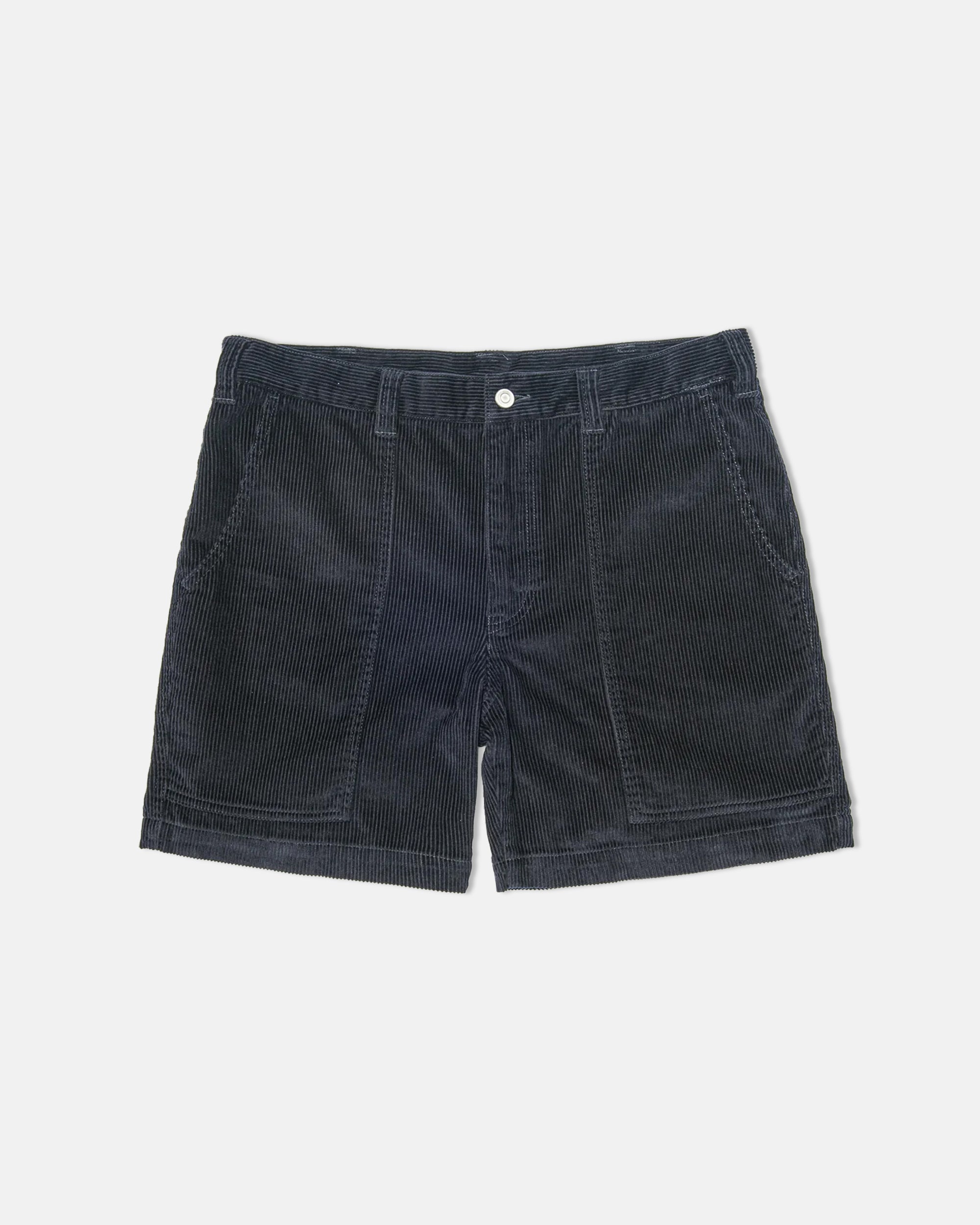 Navy Corduroy Shorts - Trim Fit